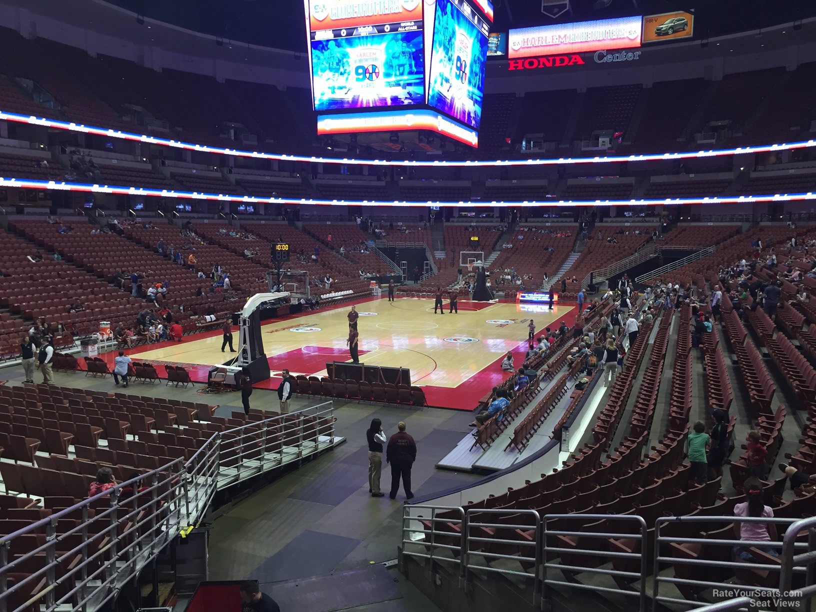 section 227, row p seat view  for basketball - honda center