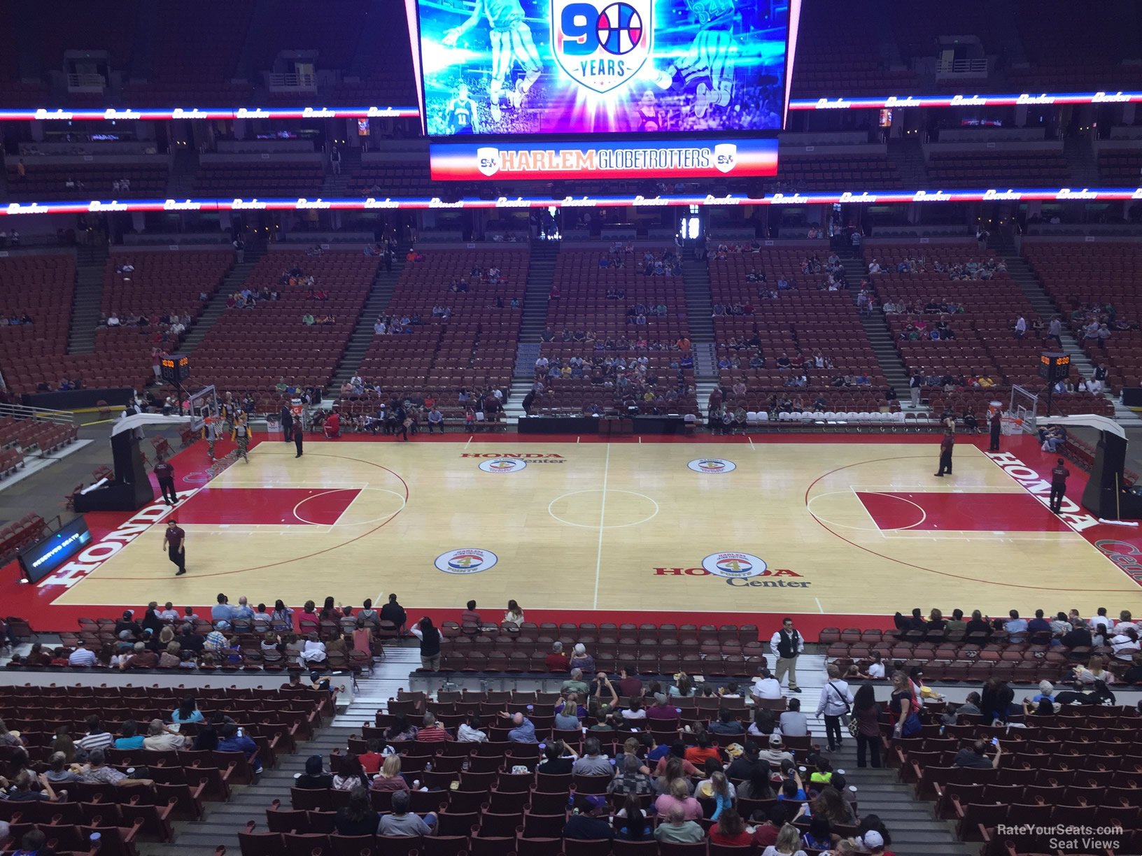 section 320, row c seat view  for basketball - honda center