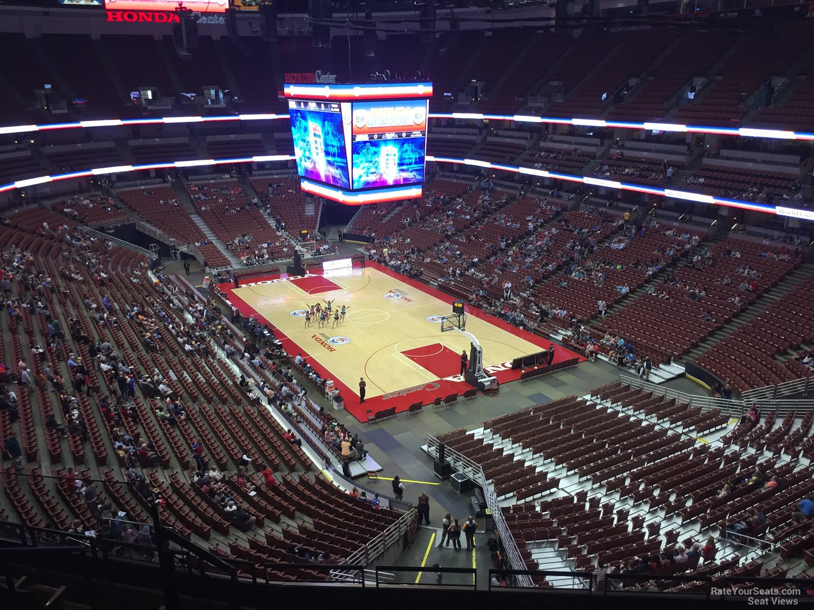 section 404, row e seat view  for basketball - honda center