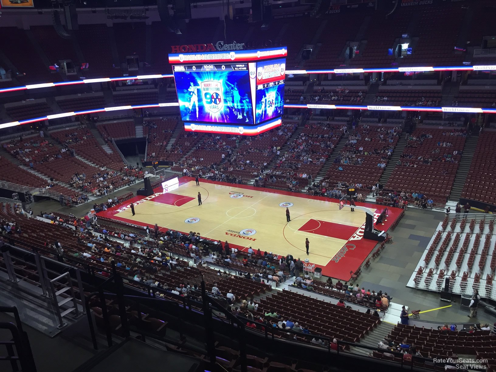 section 408, row e seat view  for basketball - honda center