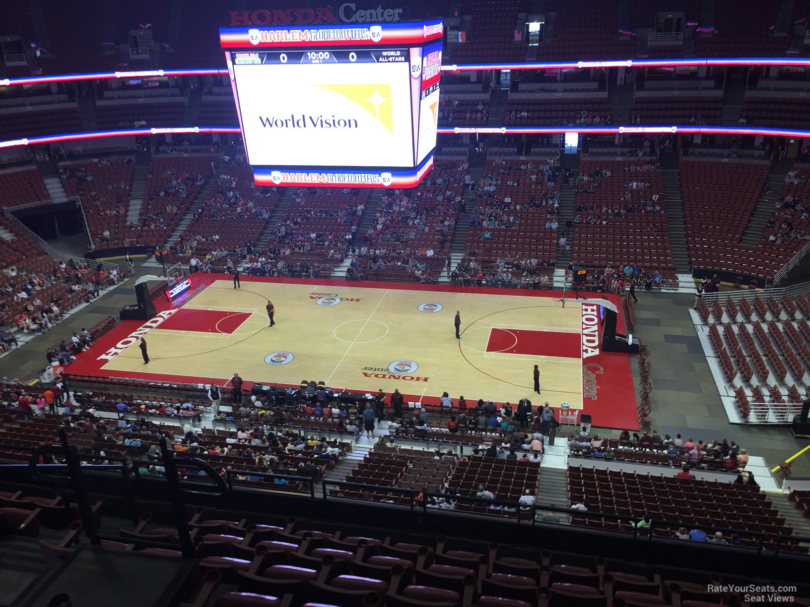 section 410, row e seat view  for basketball - honda center