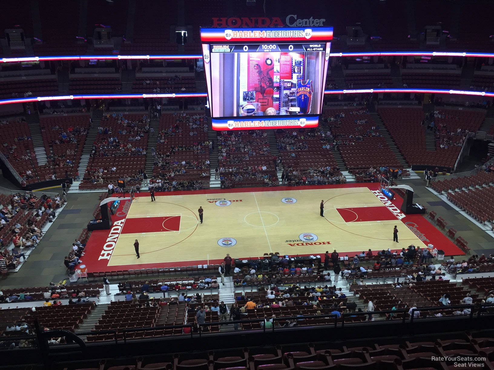 section 412, row e seat view  for basketball - honda center