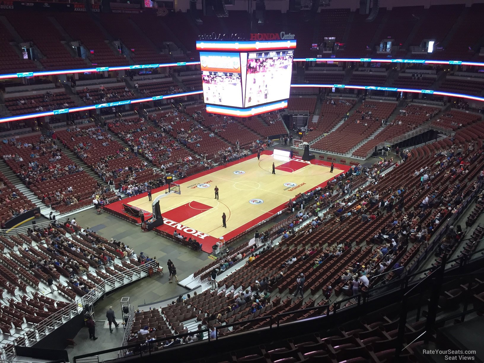 section 417, row e seat view  for basketball - honda center