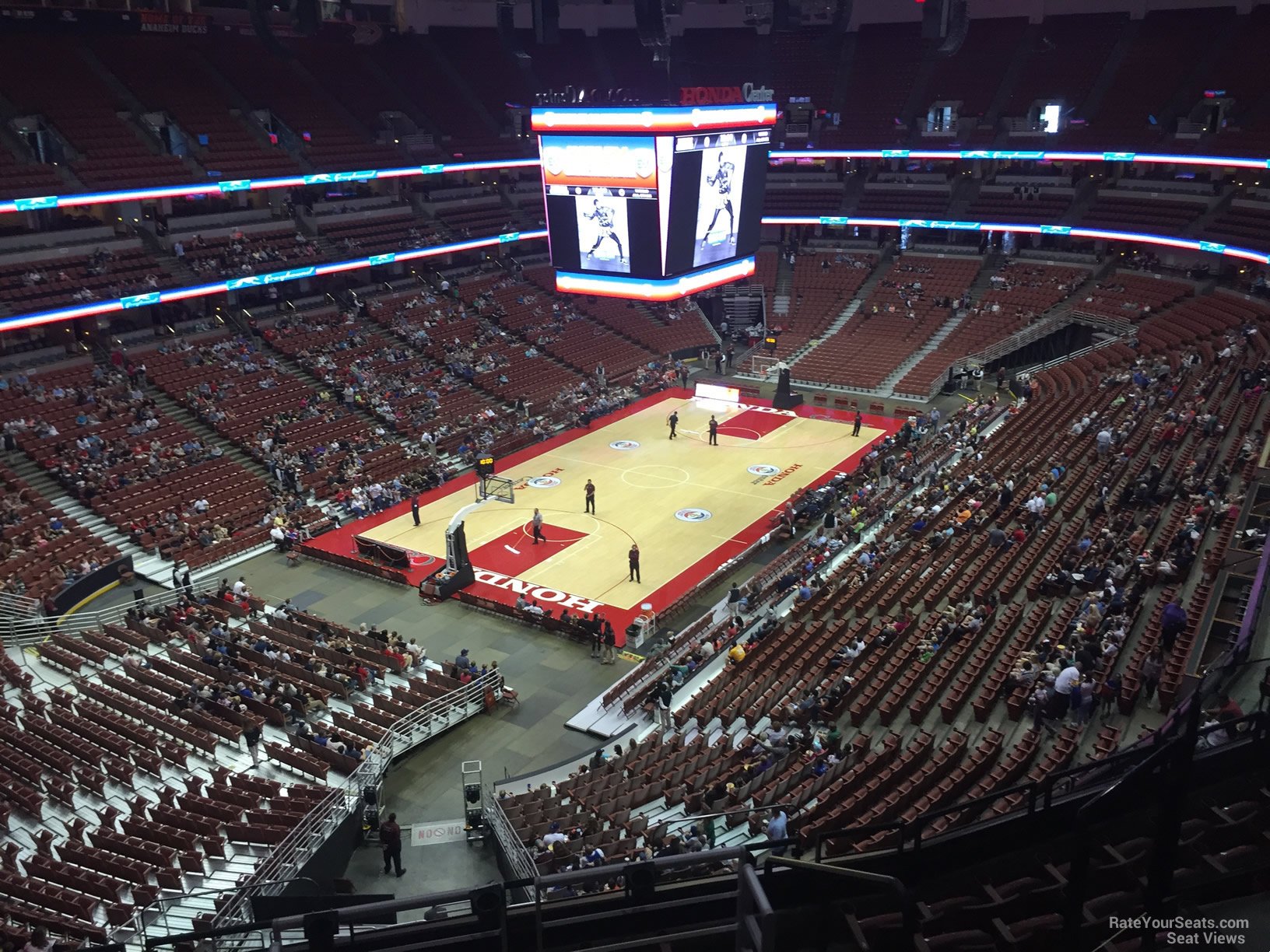 section 418, row e seat view  for basketball - honda center