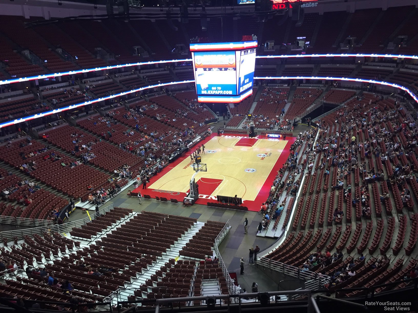 section 442, row e seat view  for basketball - honda center