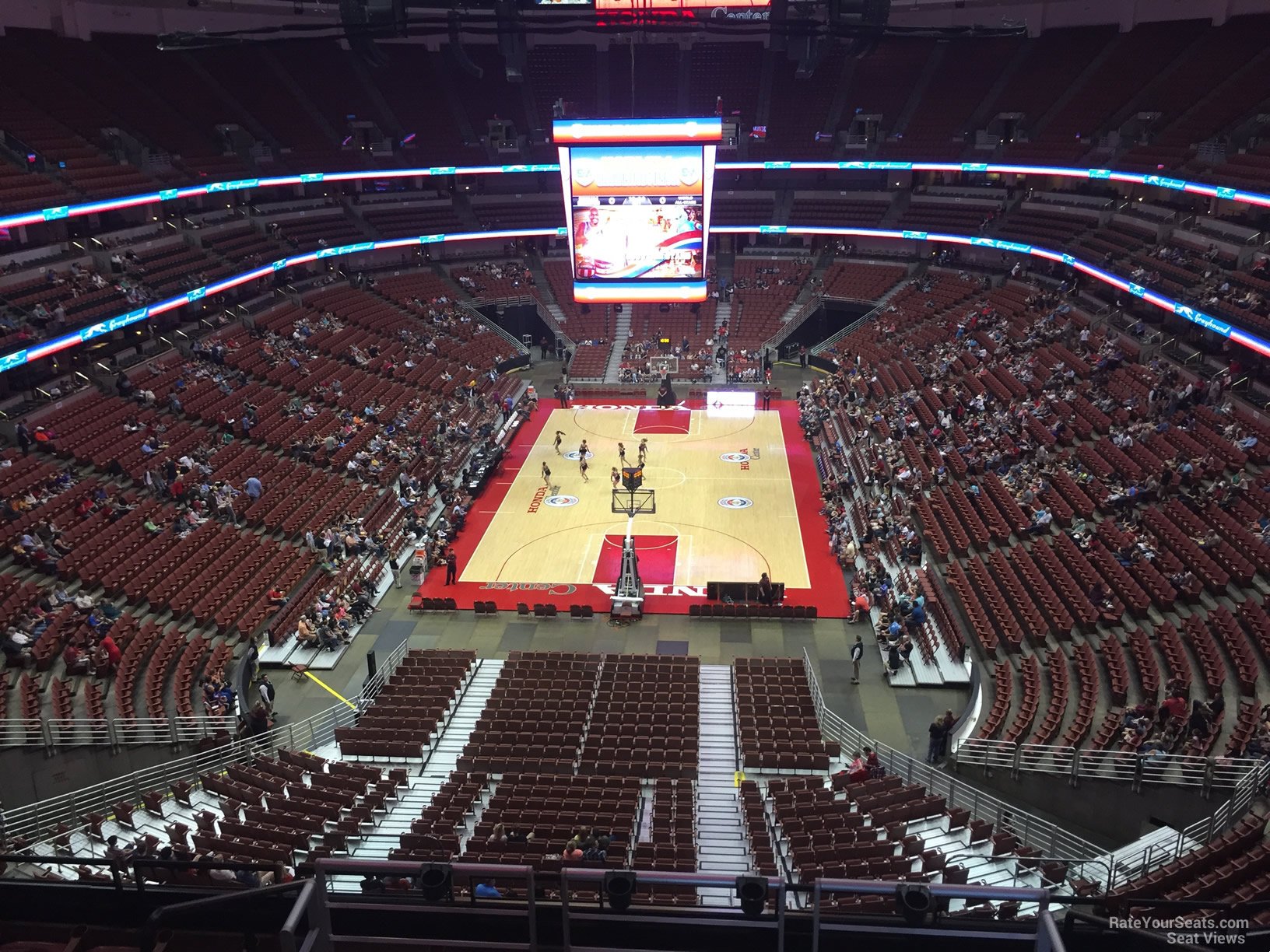 section 444, row e seat view  for basketball - honda center