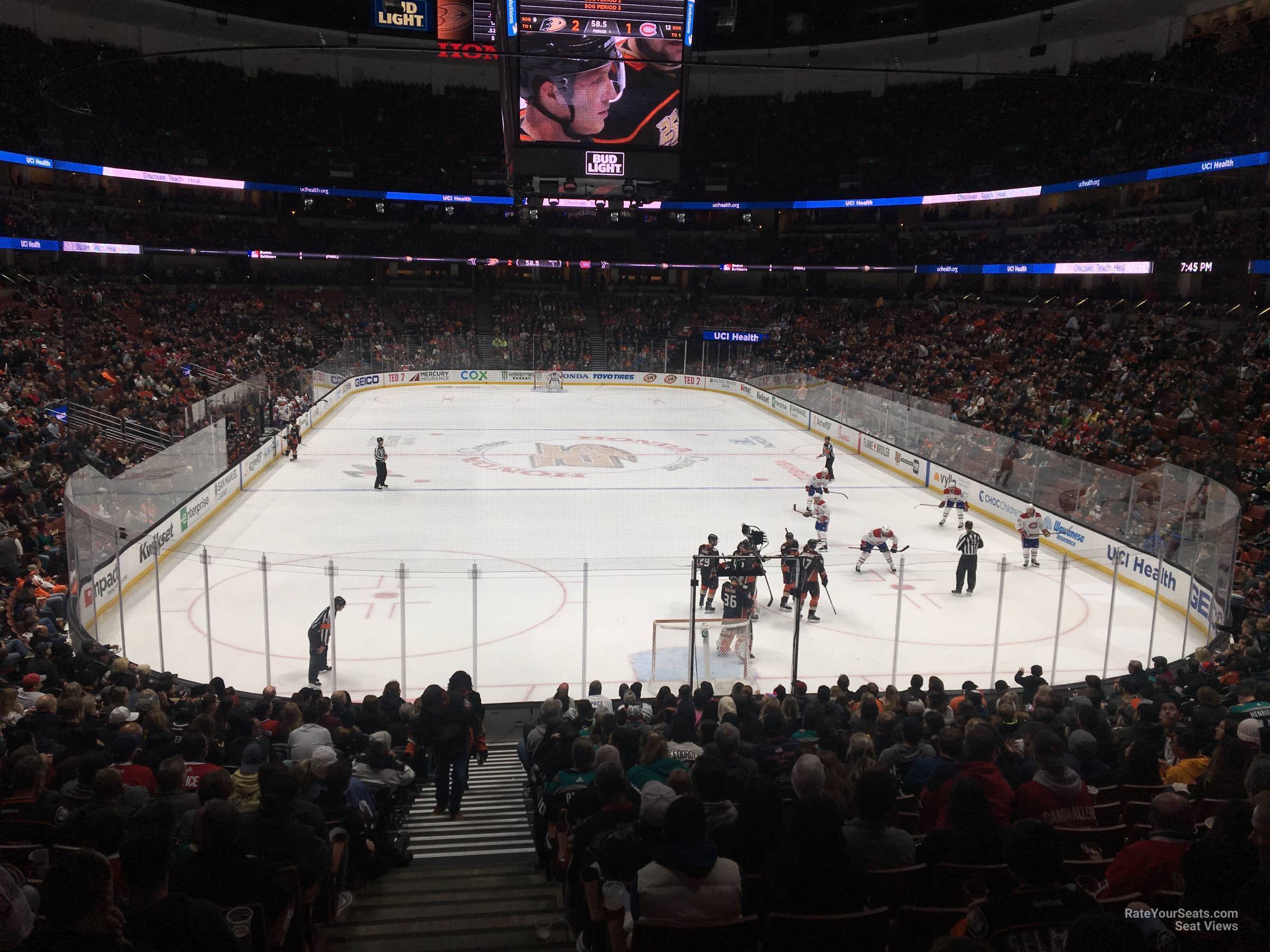 section 202, row s seat view  for hockey - honda center