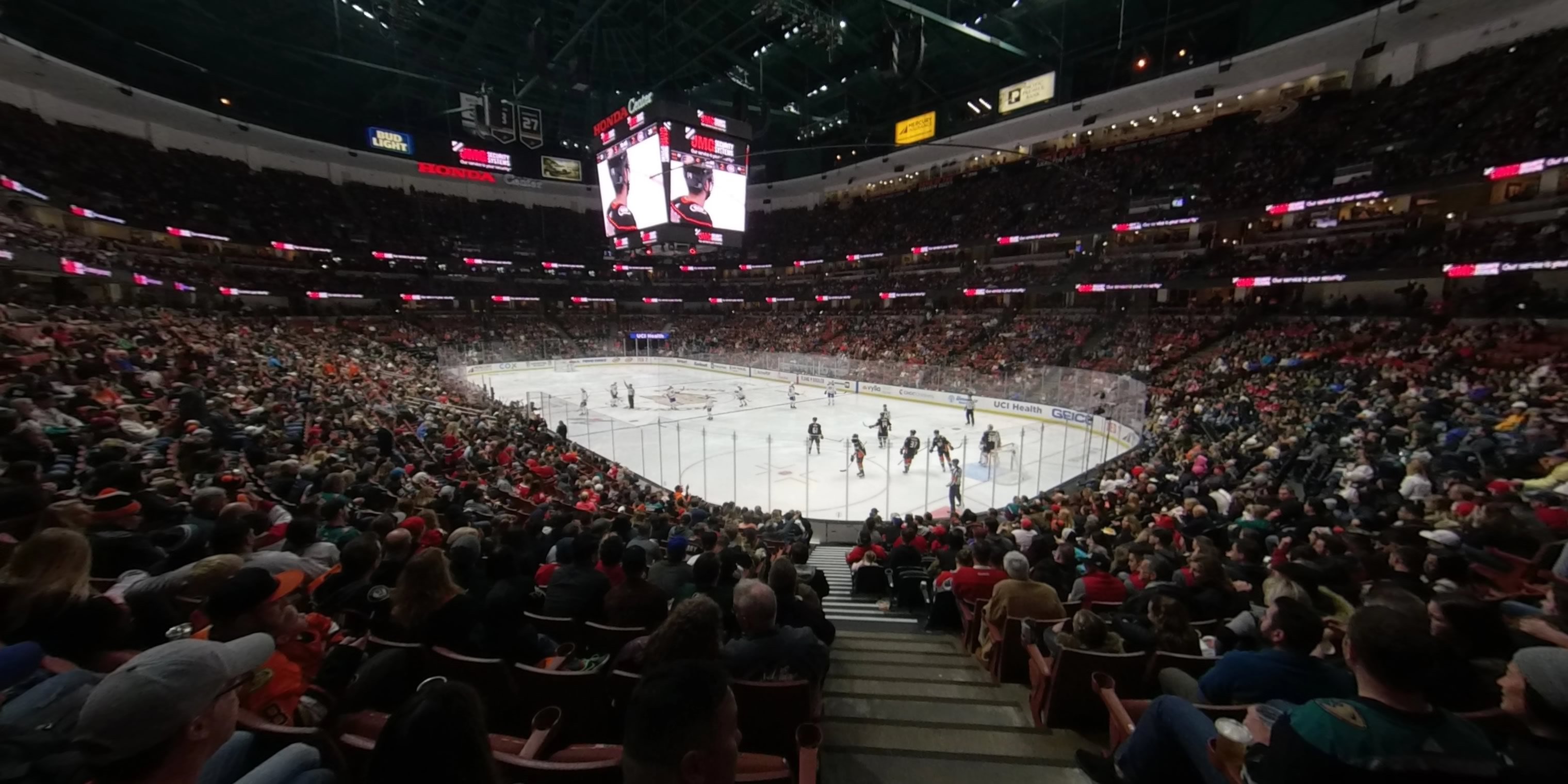 section 203 panoramic seat view  for hockey - honda center