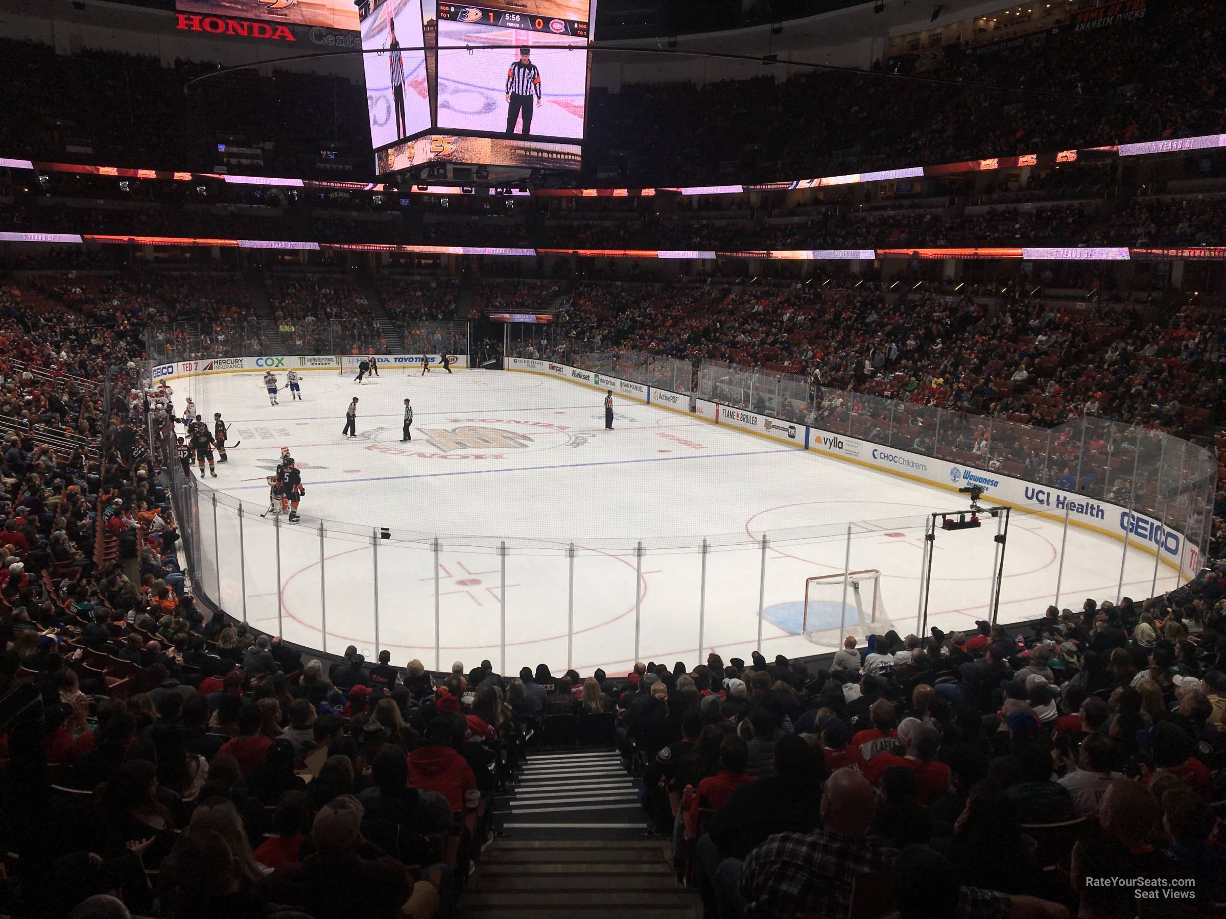 section 203, row s seat view  for hockey - honda center
