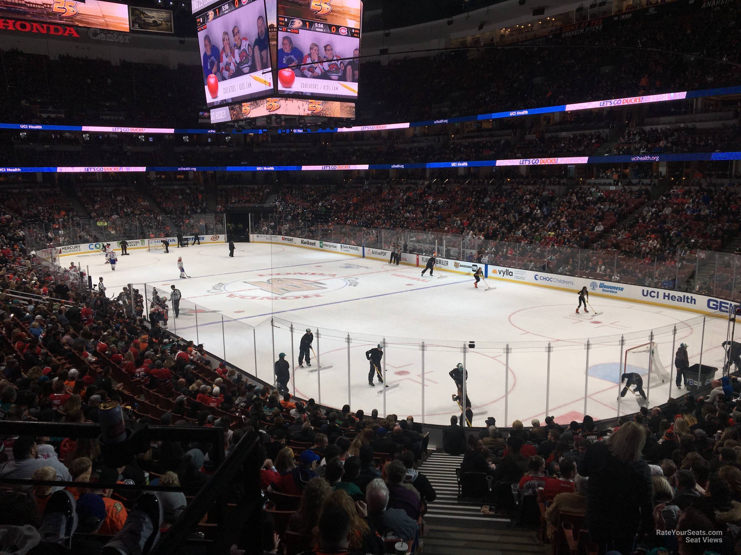 section 204, row s seat view  for hockey - honda center
