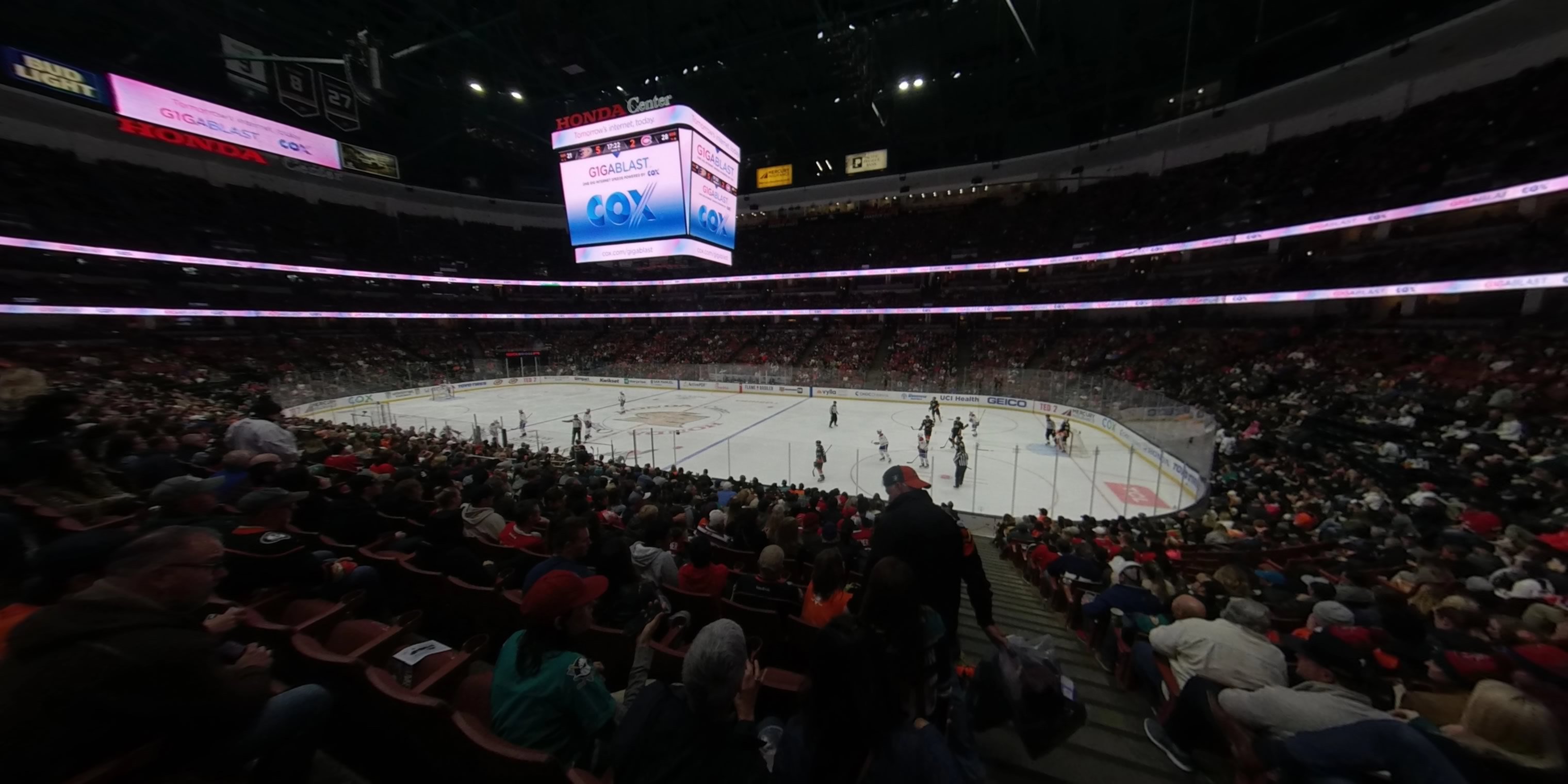 section 205 panoramic seat view  for hockey - honda center