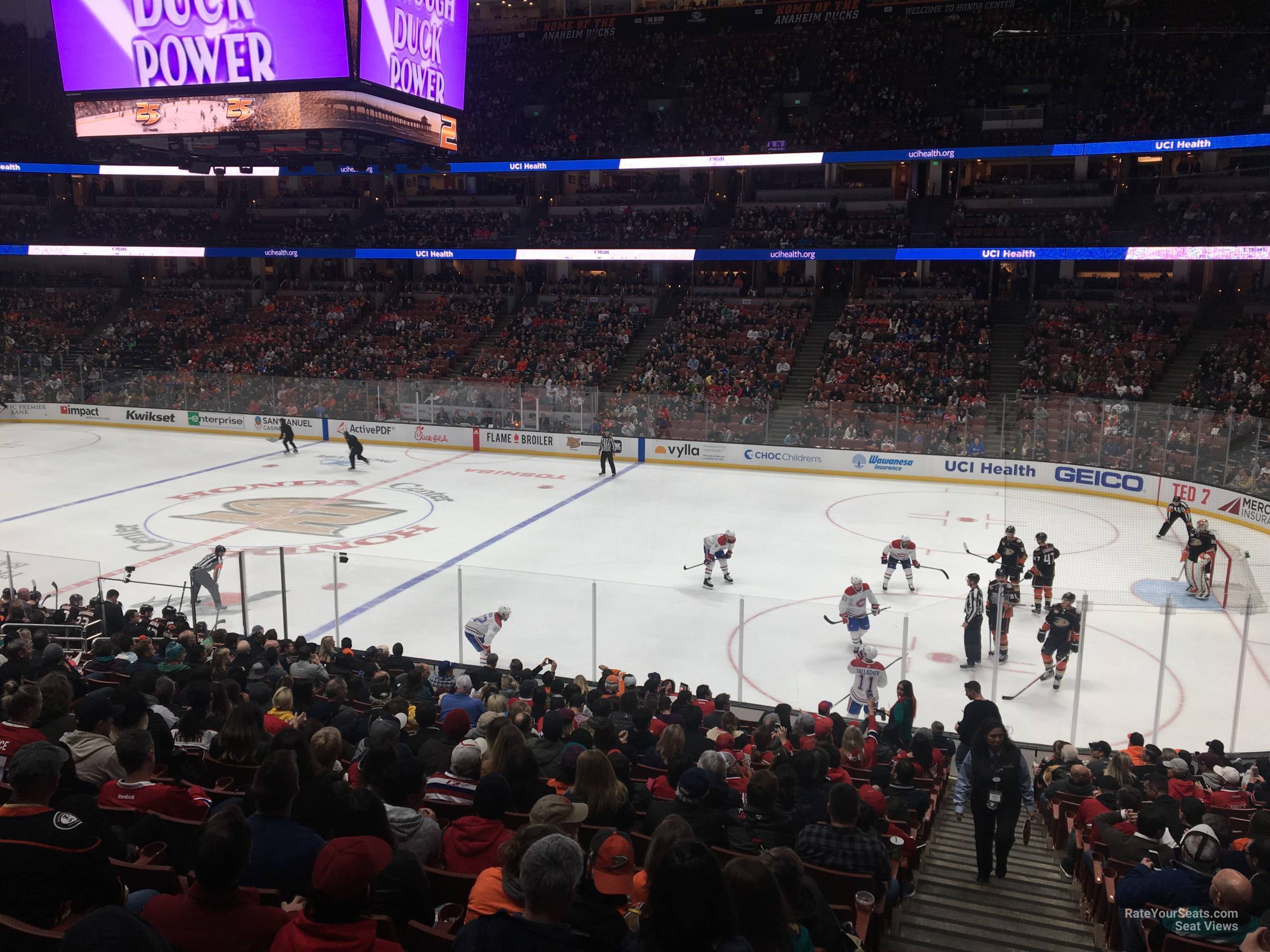 section 206, row s seat view  for hockey - honda center
