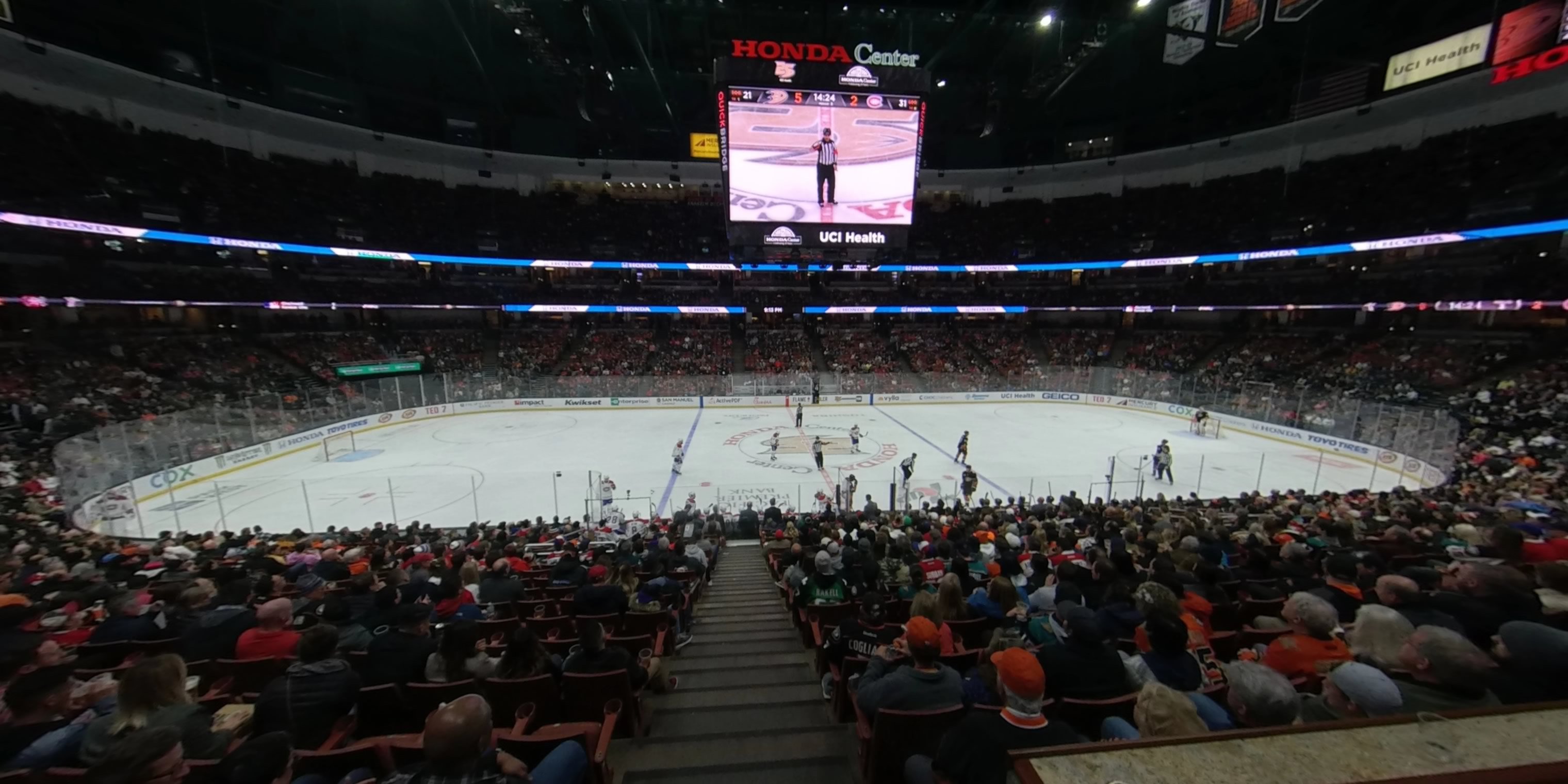 section 208 panoramic seat view  for hockey - honda center