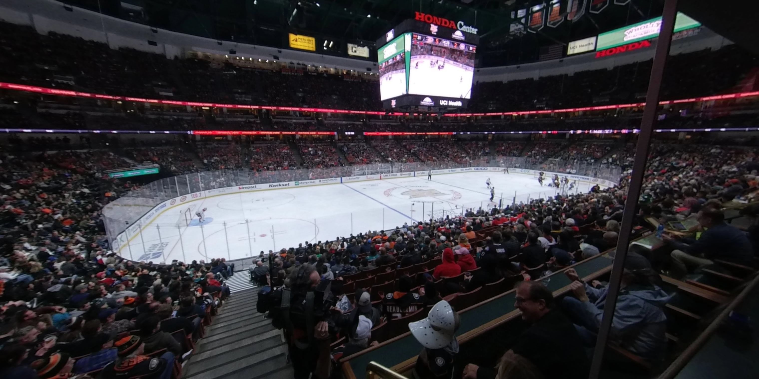 section 210 panoramic seat view  for hockey - honda center