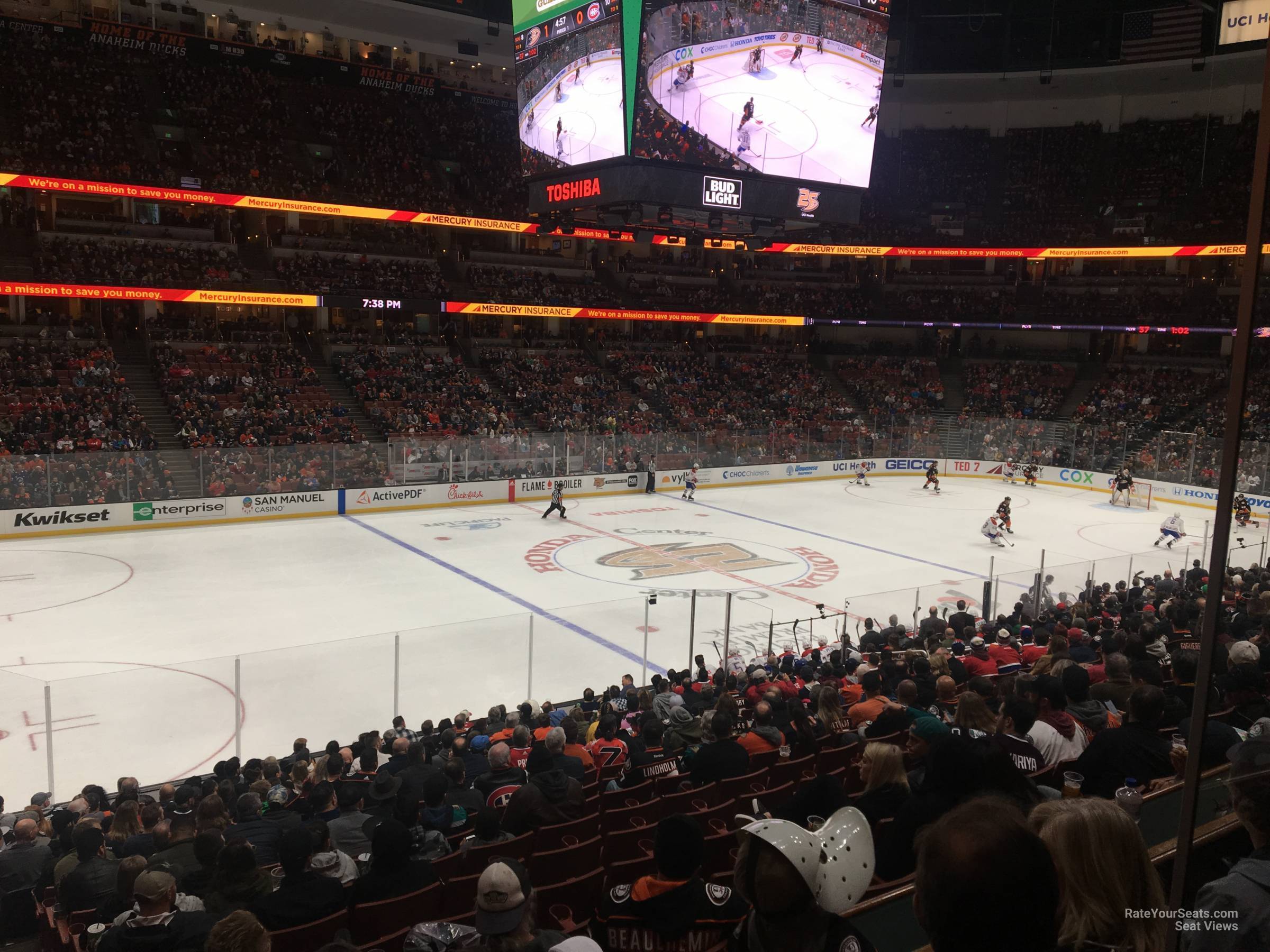 section 211, row s seat view  for hockey - honda center