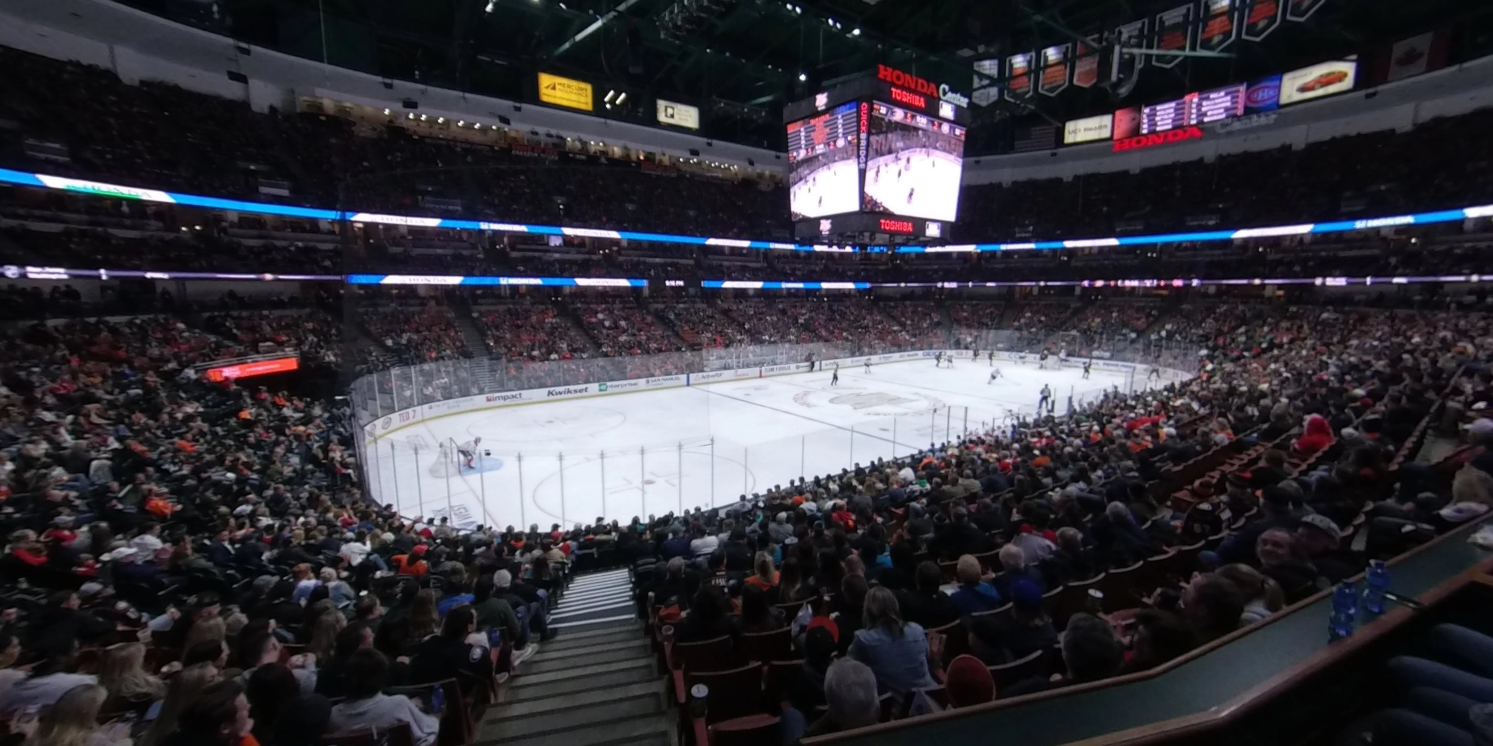 section 212 panoramic seat view  for hockey - honda center