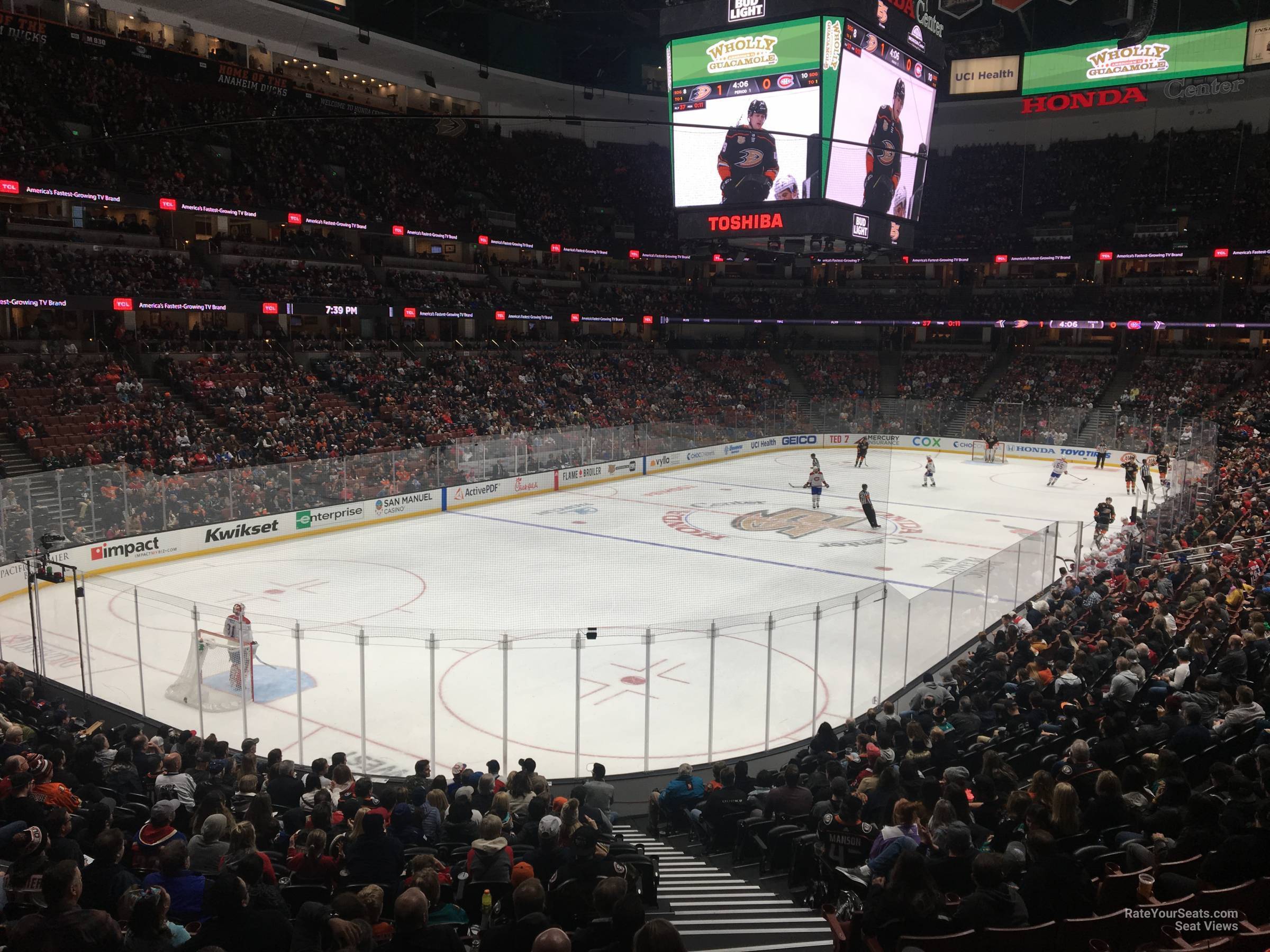 section 213, row s seat view  for hockey - honda center