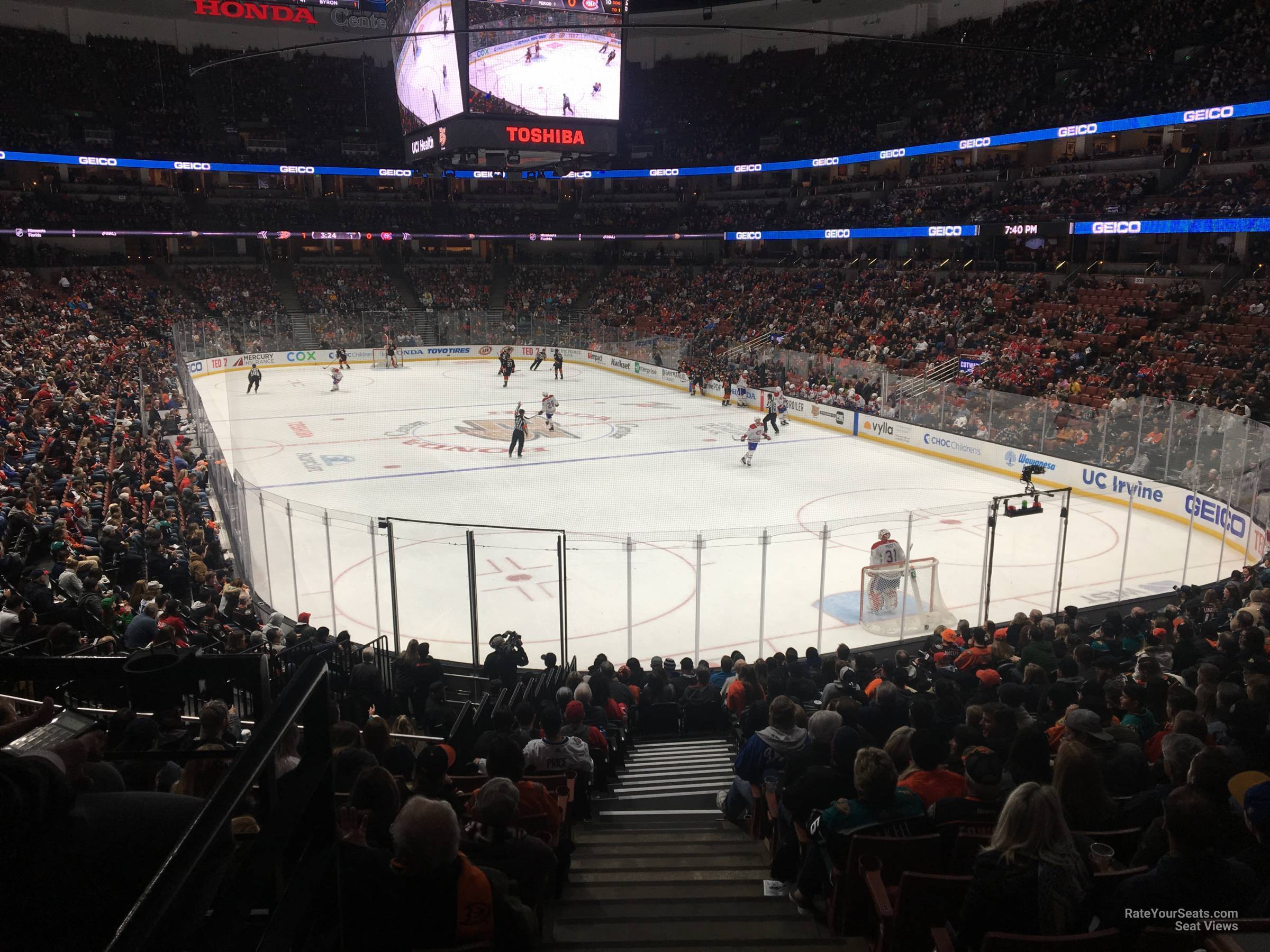 section 217, row s seat view  for hockey - honda center