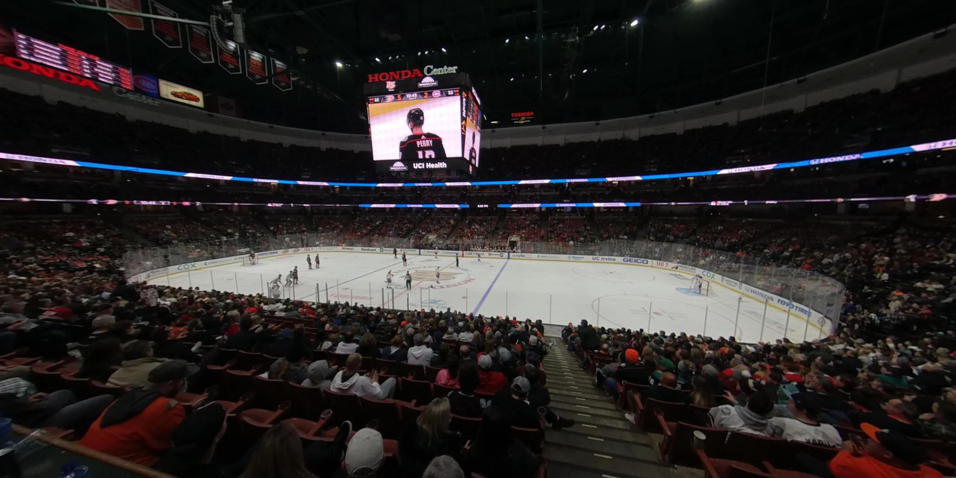 section 220 panoramic seat view  for hockey - honda center
