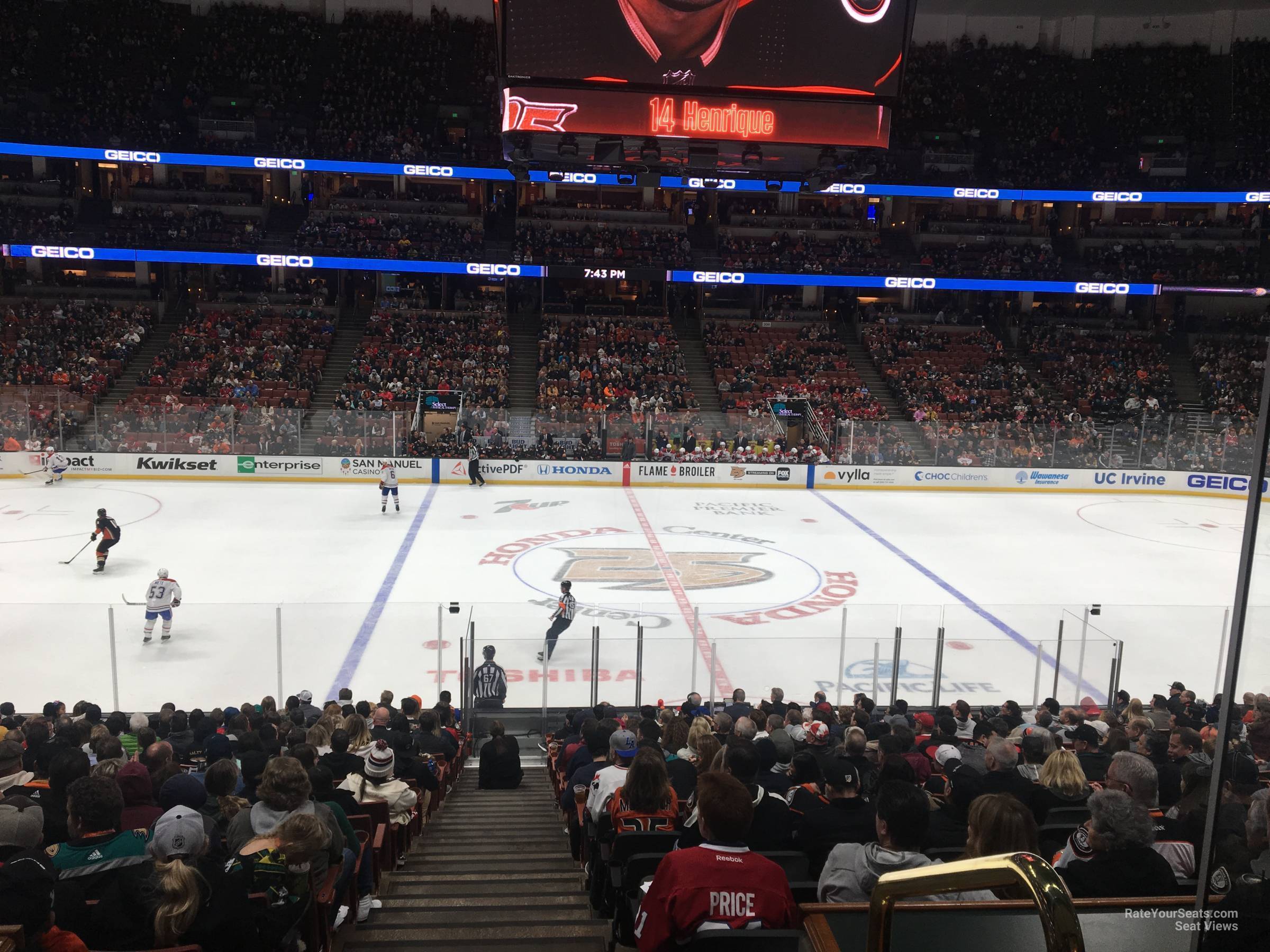 section 223, row s seat view  for hockey - honda center