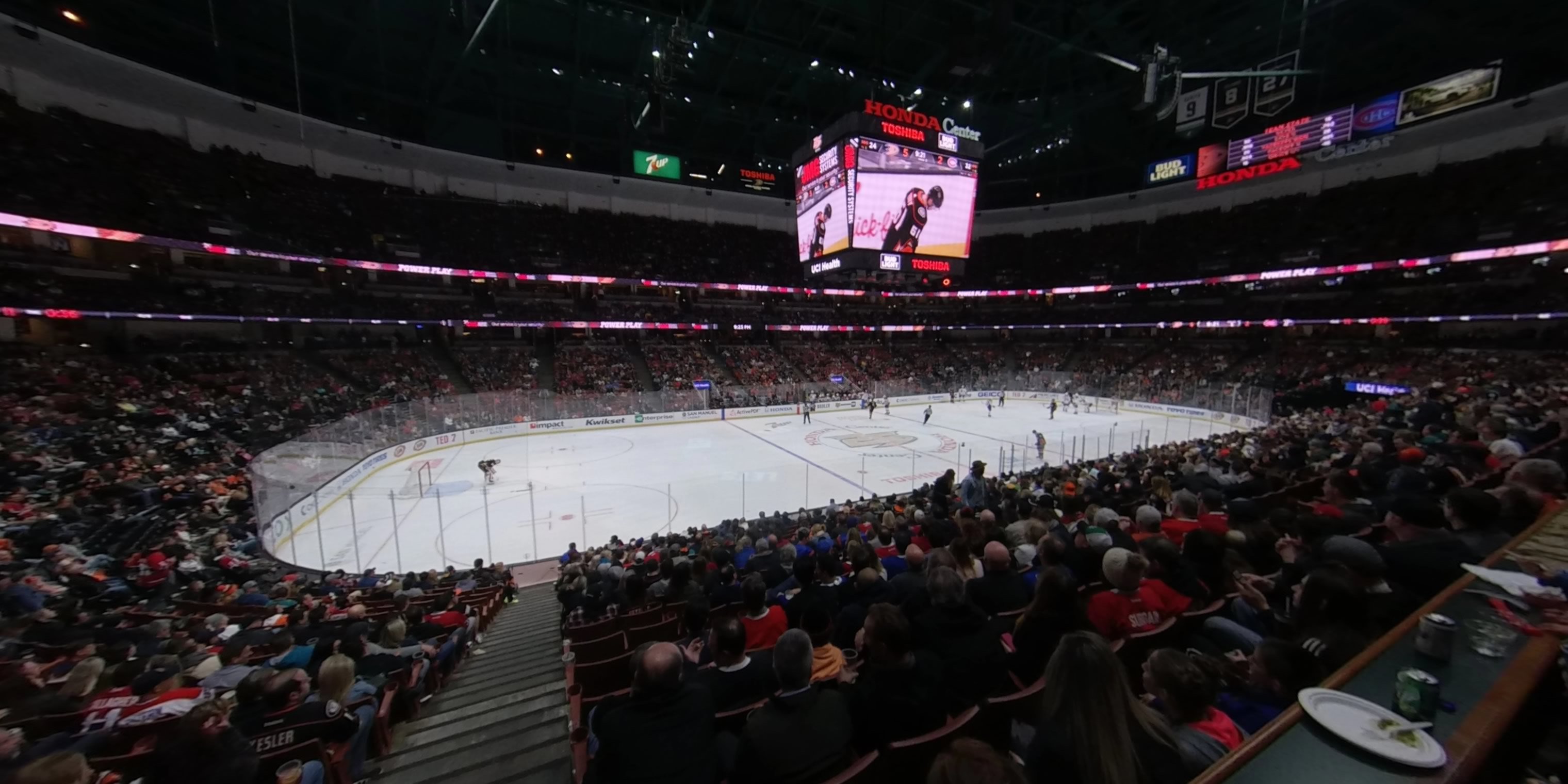 section 224 panoramic seat view  for hockey - honda center