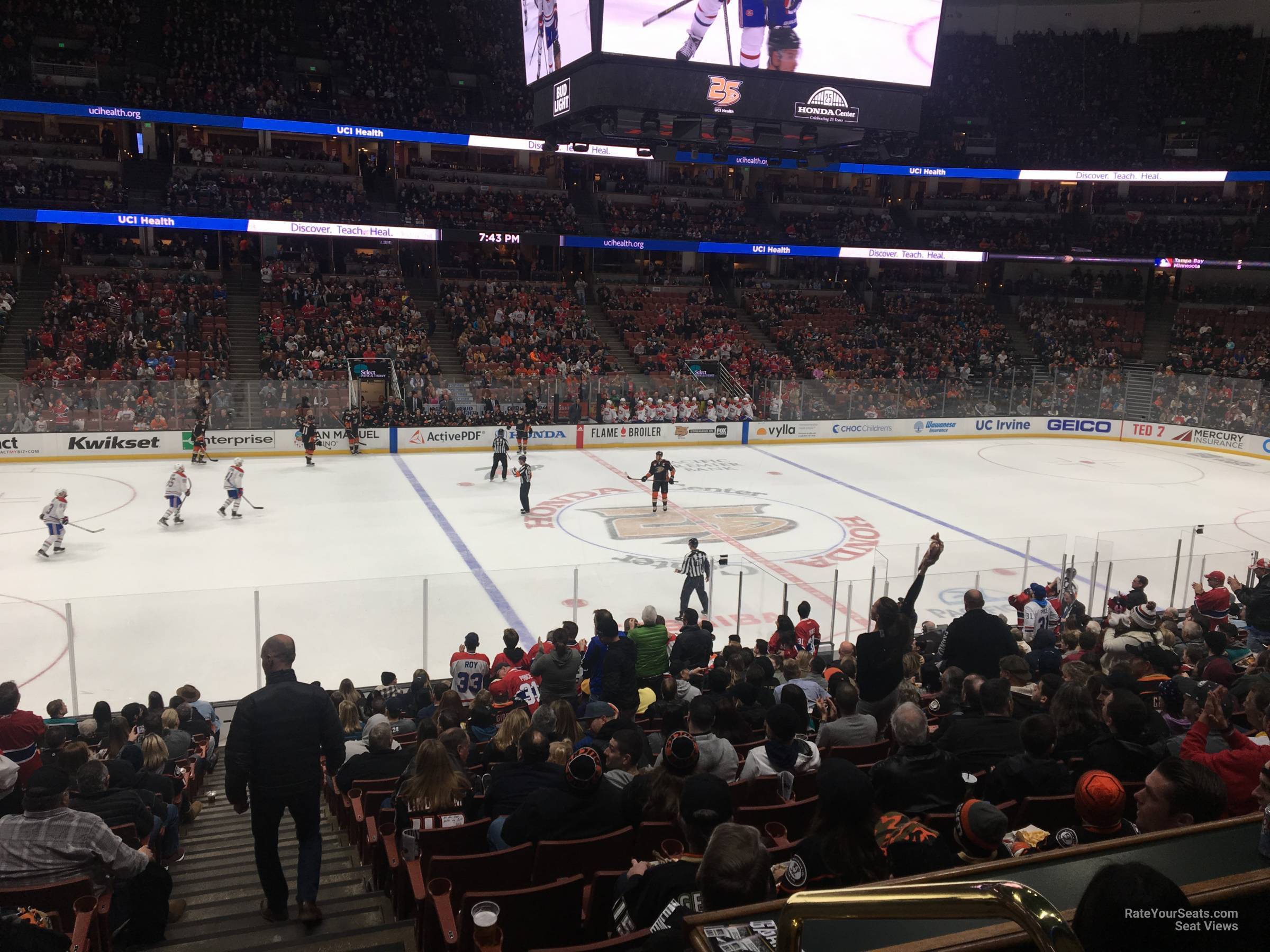 section 224, row s seat view  for hockey - honda center