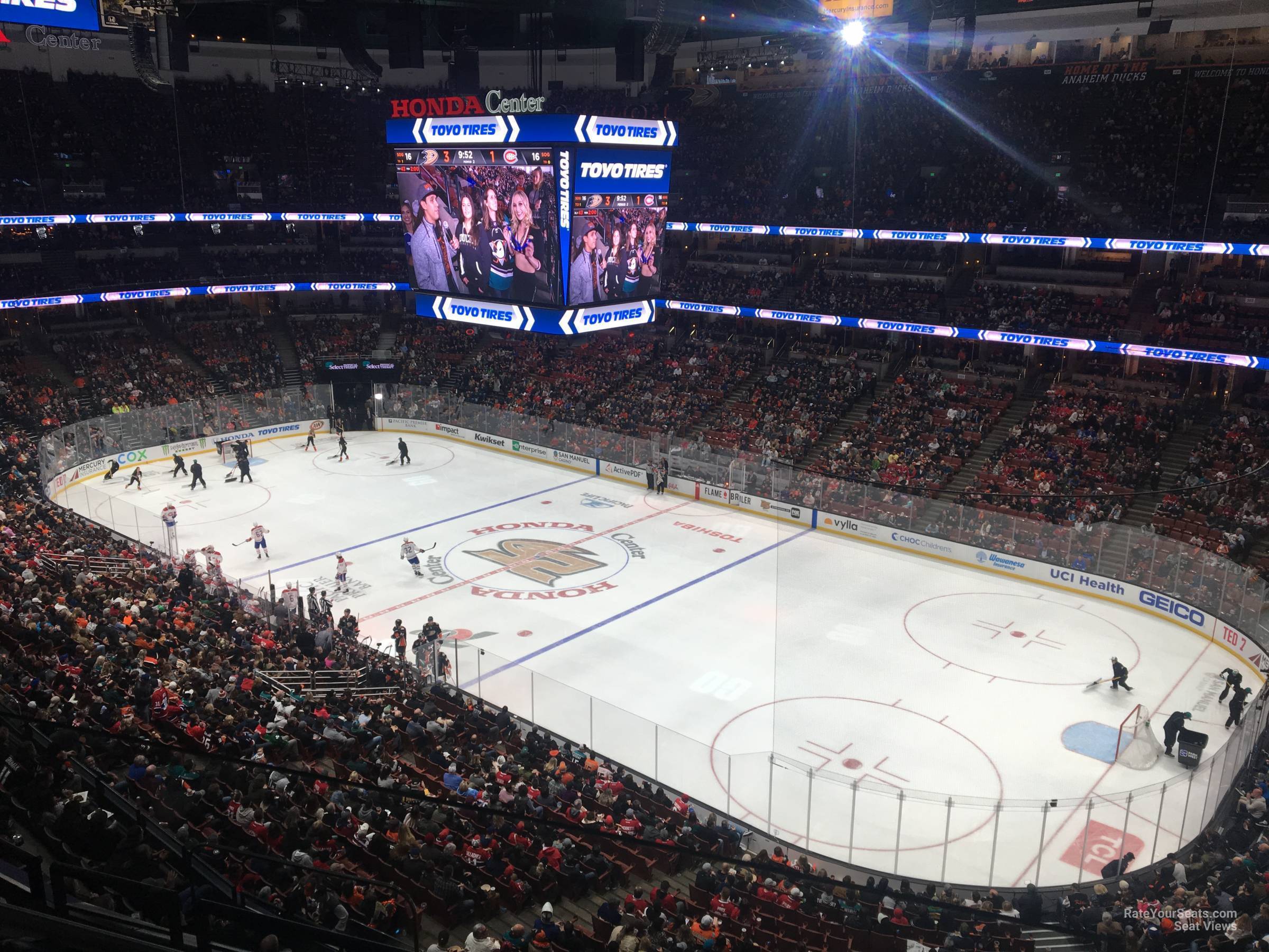 section 407, row d seat view  for hockey - honda center