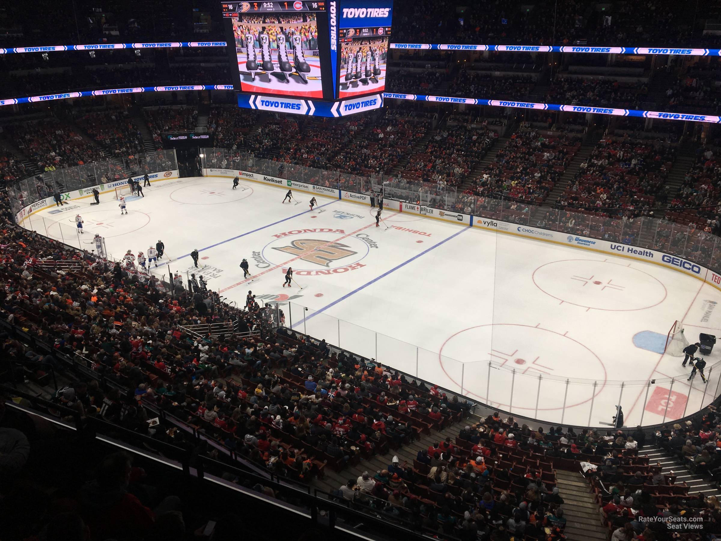 section 408, row d seat view  for hockey - honda center