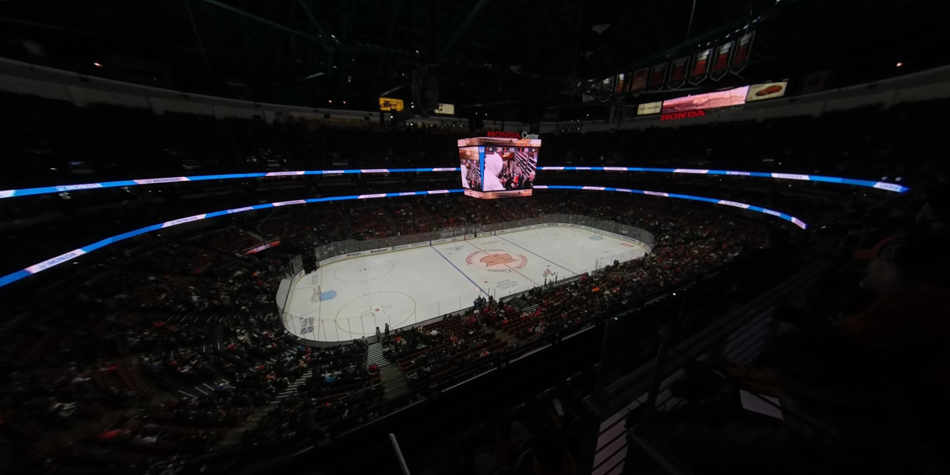 section 414 panoramic seat view  for hockey - honda center