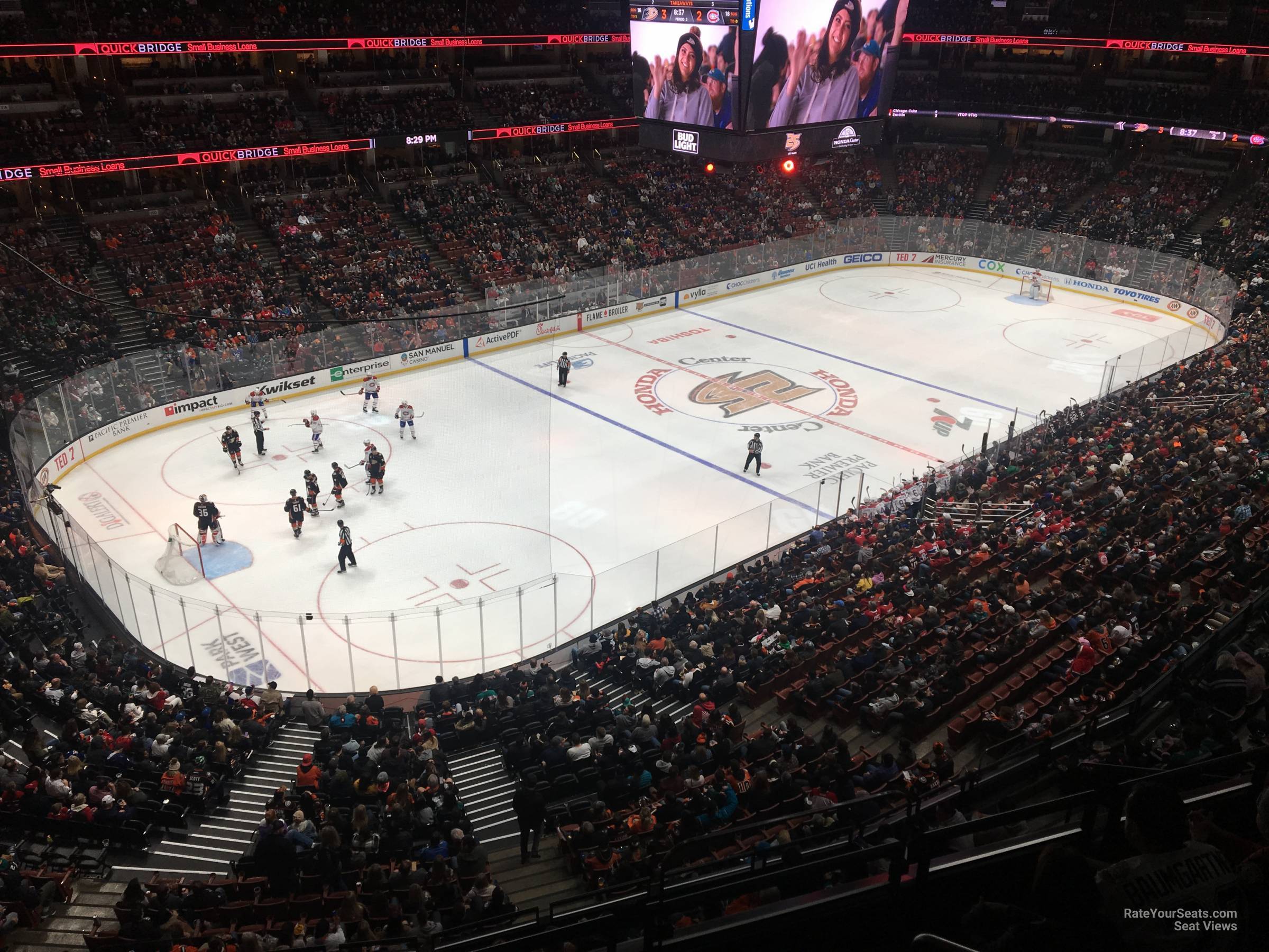 section 417, row d seat view  for hockey - honda center