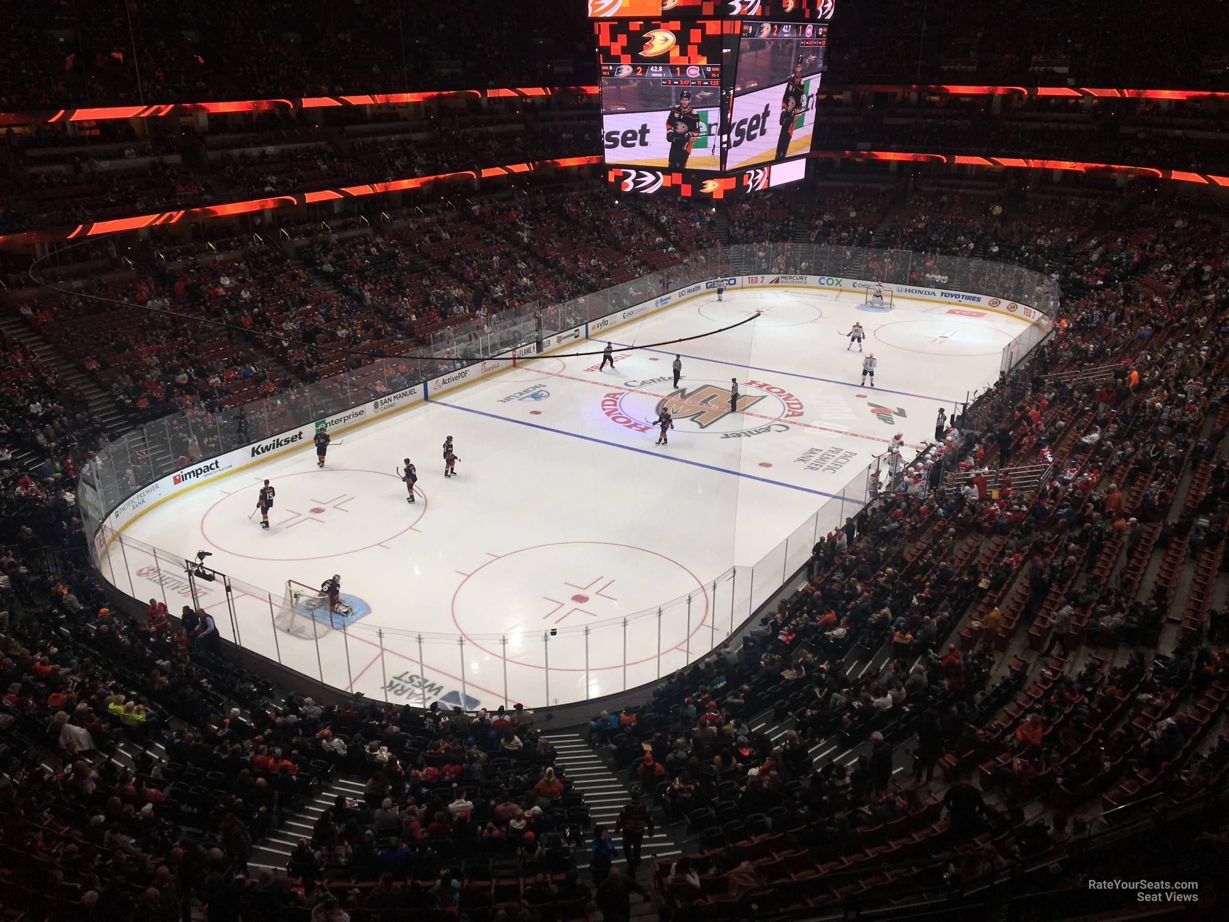 section 419, row d seat view  for hockey - honda center