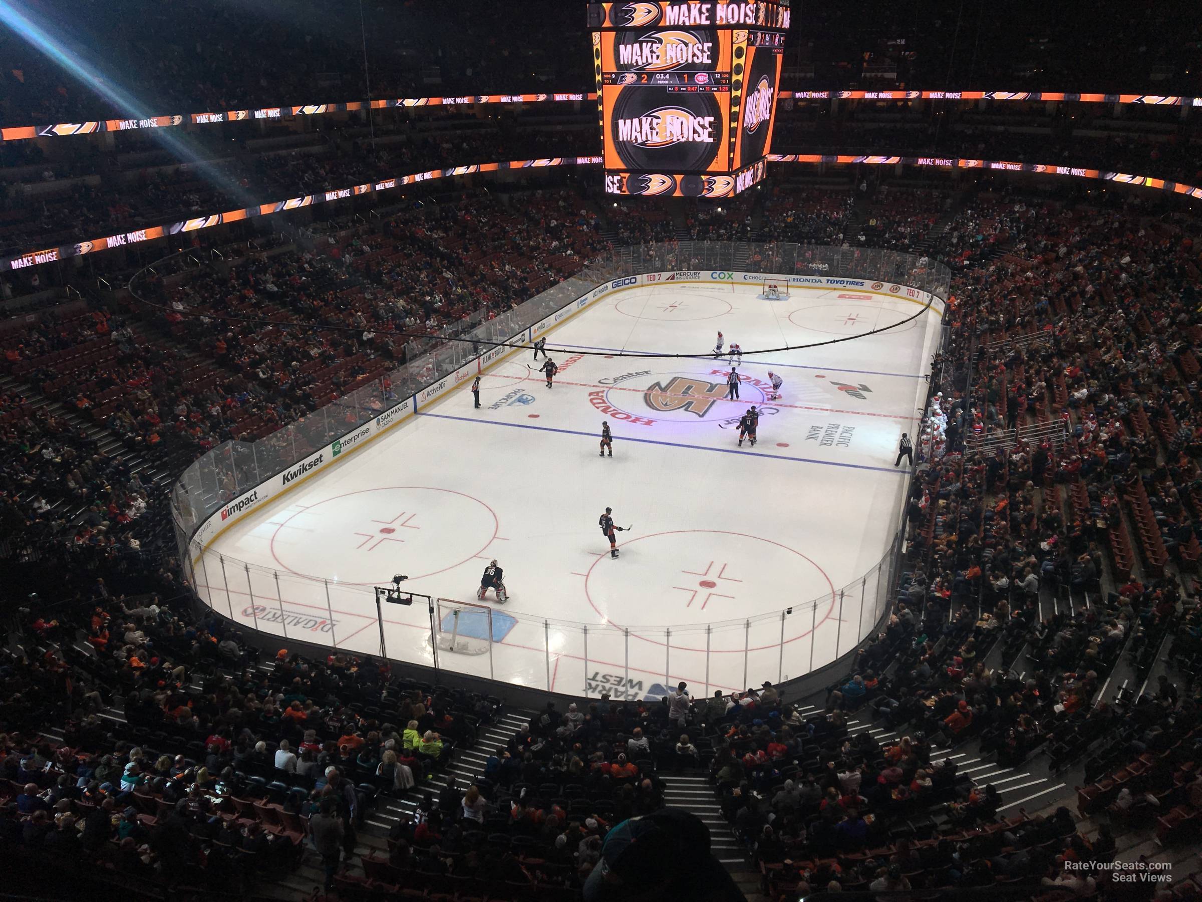 section 421, row d seat view  for hockey - honda center