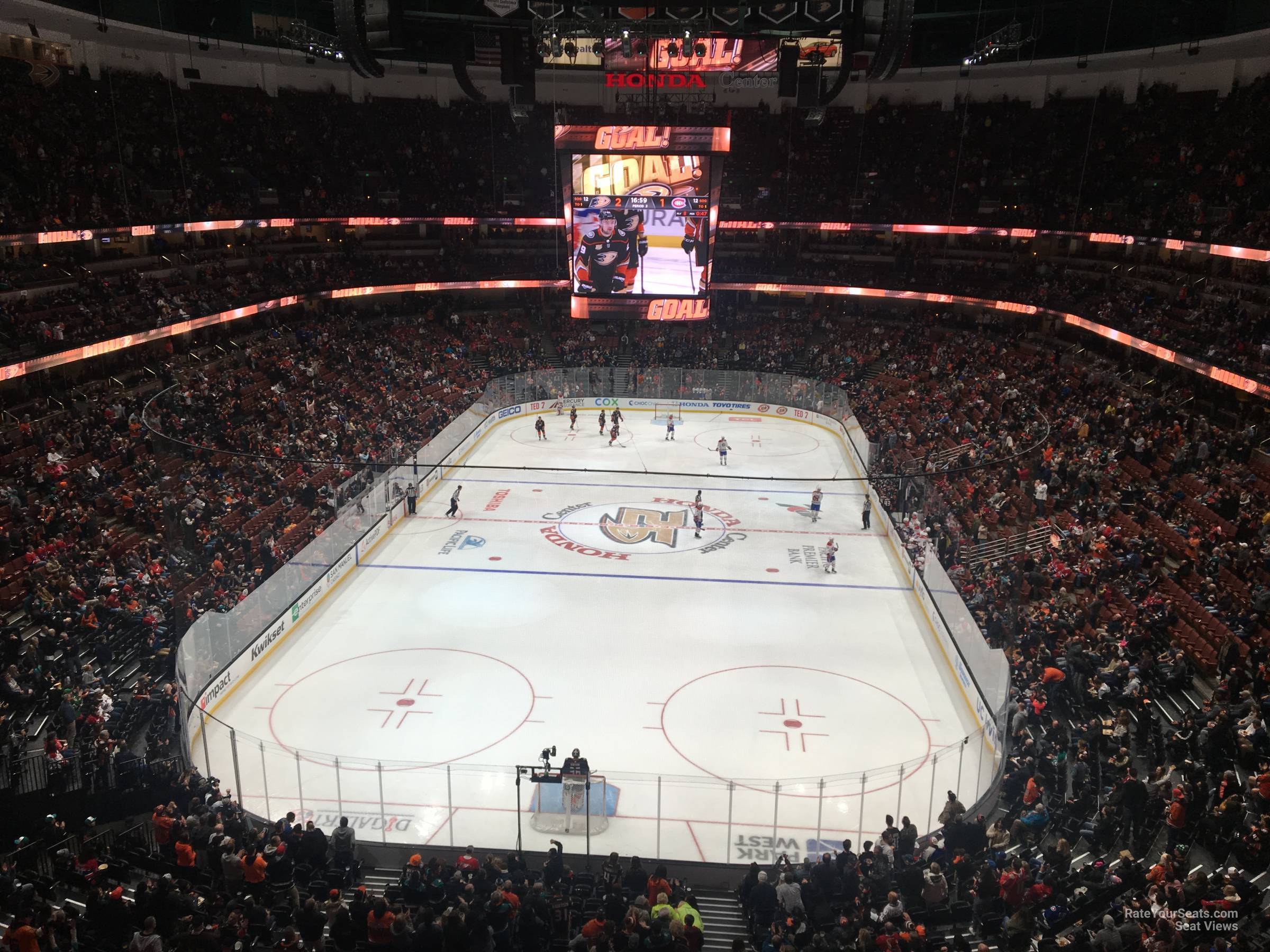 section 422, row d seat view  for hockey - honda center