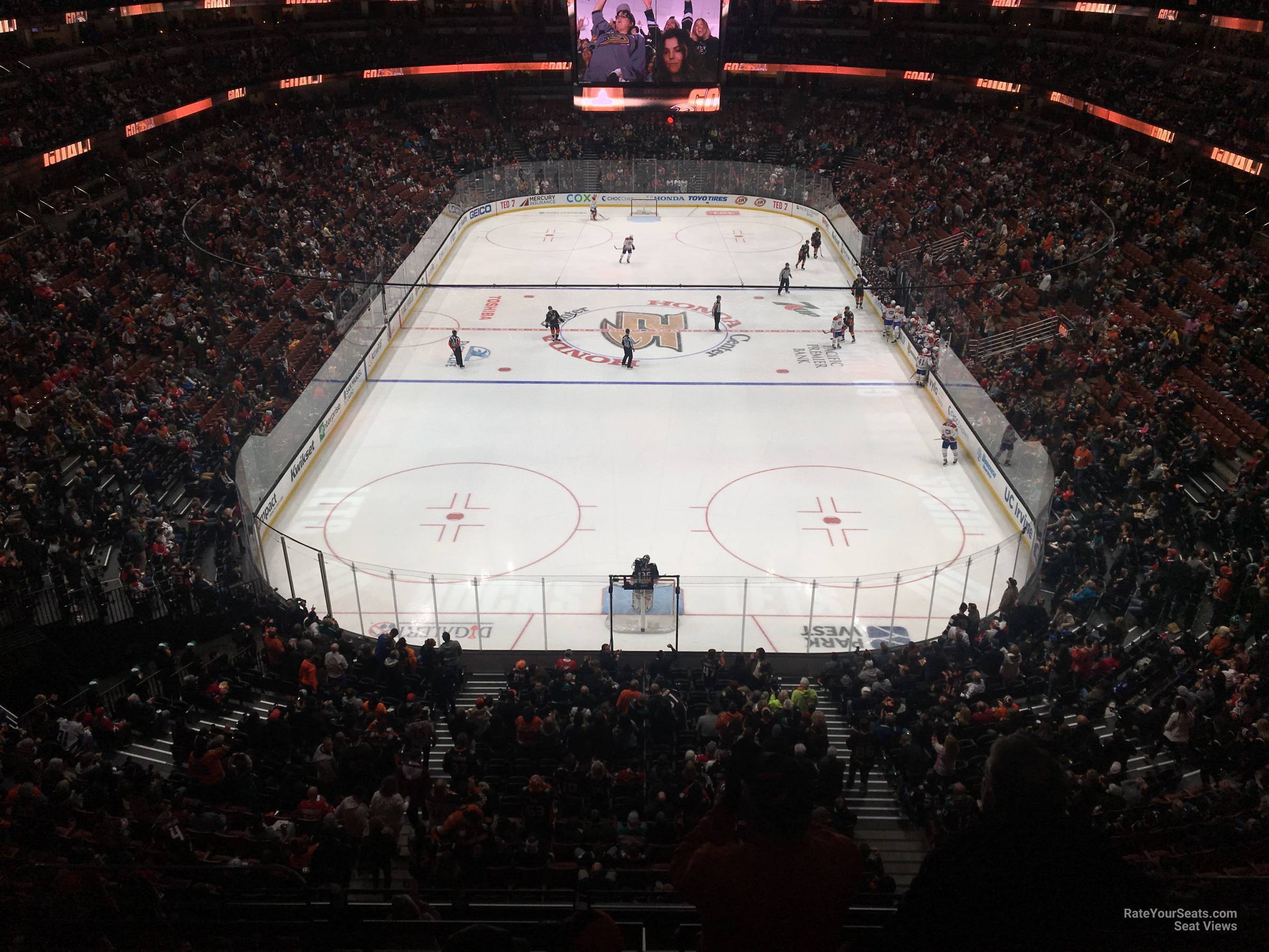 section 423, row d seat view  for hockey - honda center