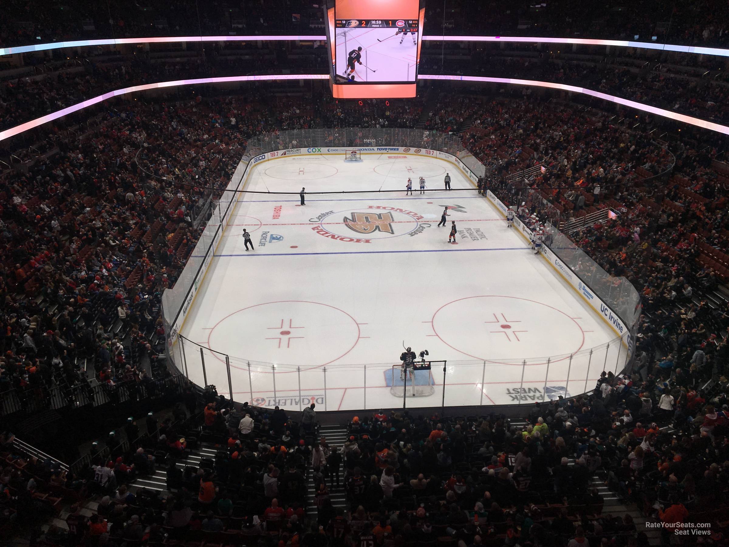 section 424, row d seat view  for hockey - honda center