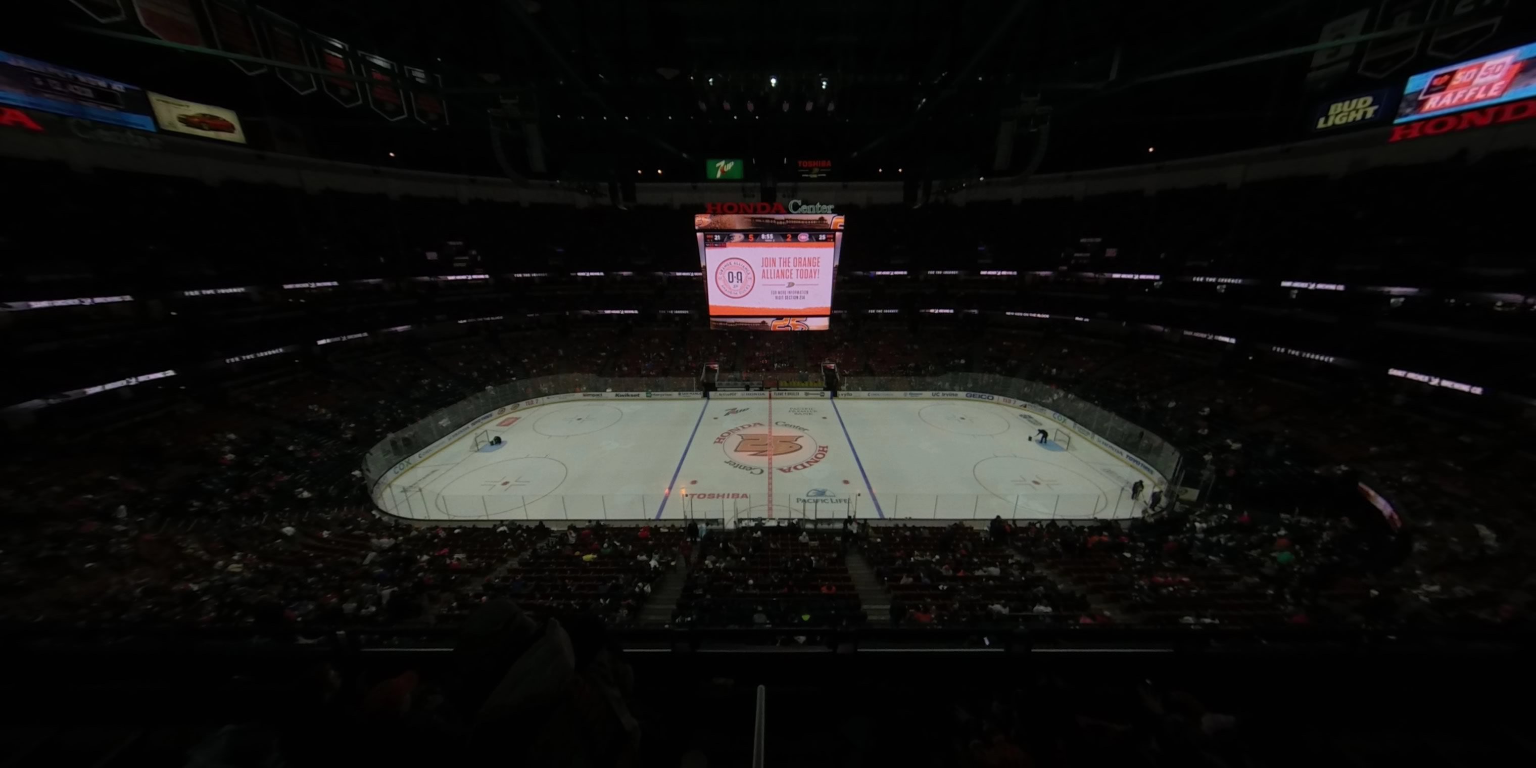section 433 panoramic seat view  for hockey - honda center