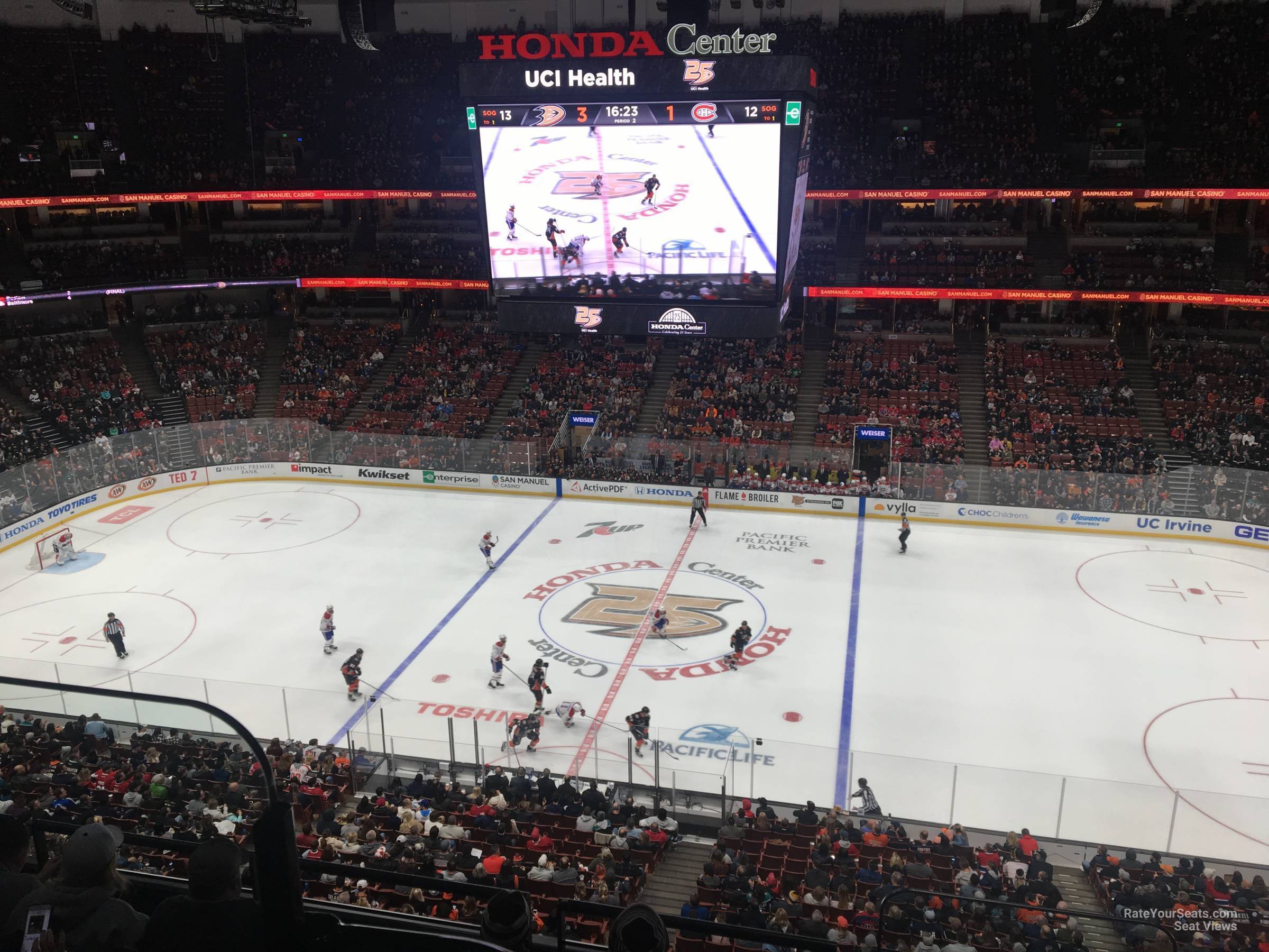 section 433, row d seat view  for hockey - honda center
