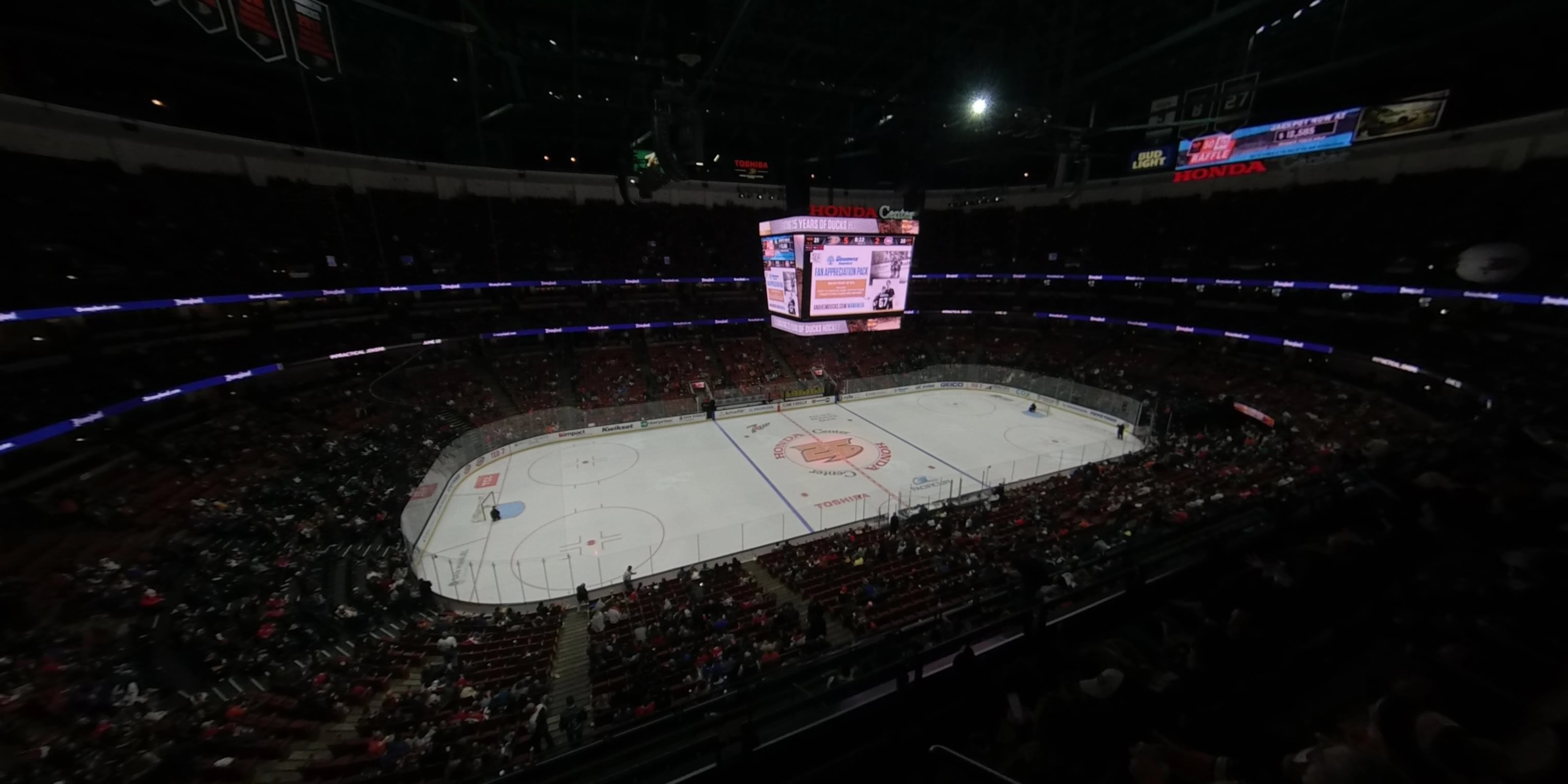 section 435 panoramic seat view  for hockey - honda center