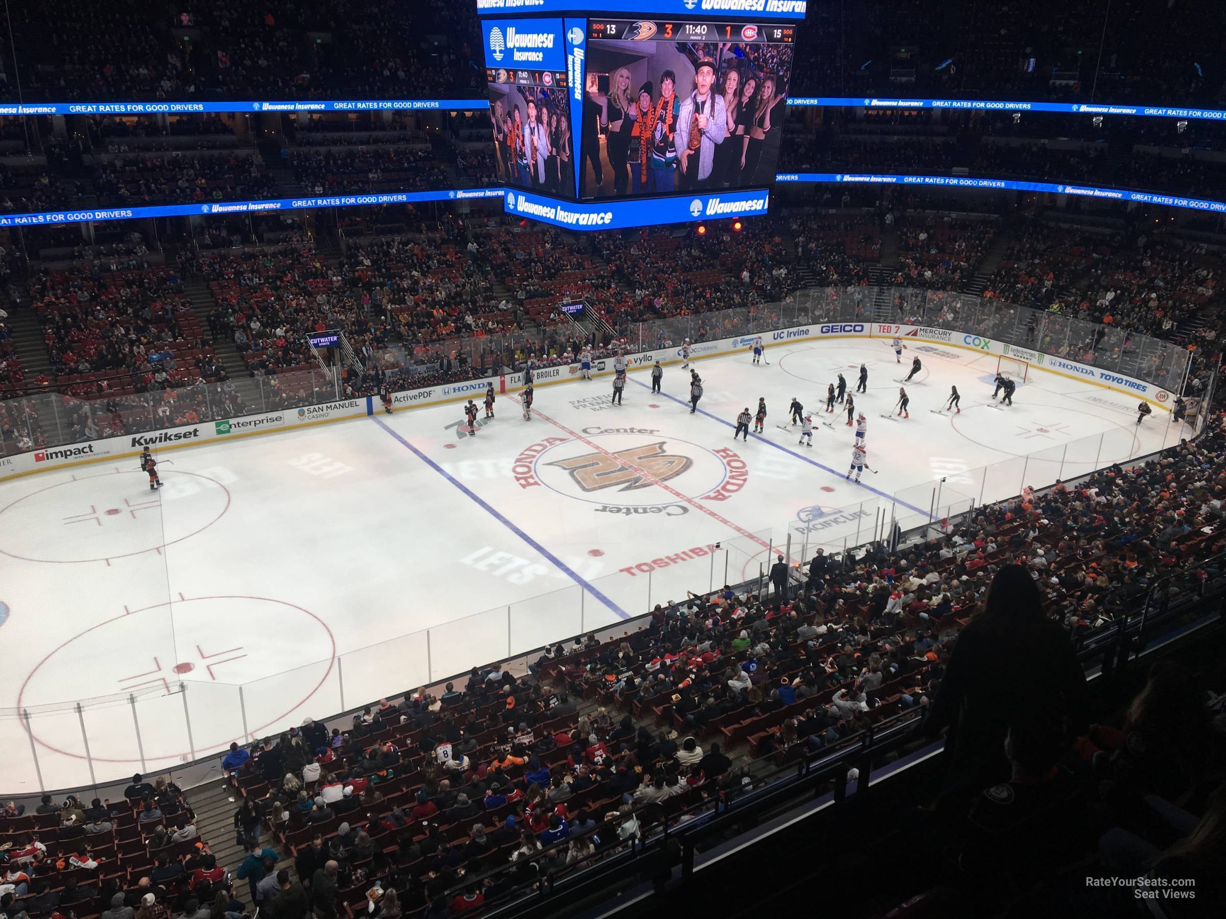 section 437, row d seat view  for hockey - honda center