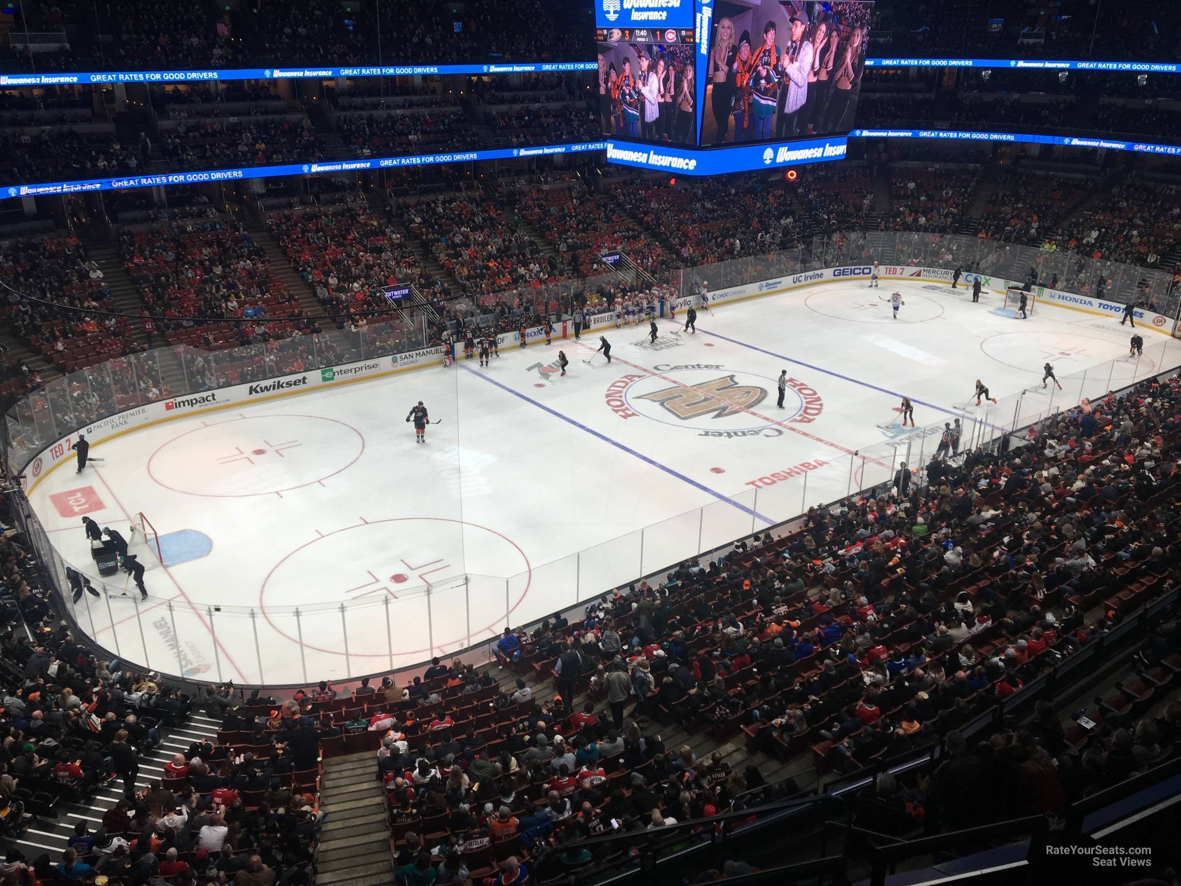 section 438, row d seat view  for hockey - honda center