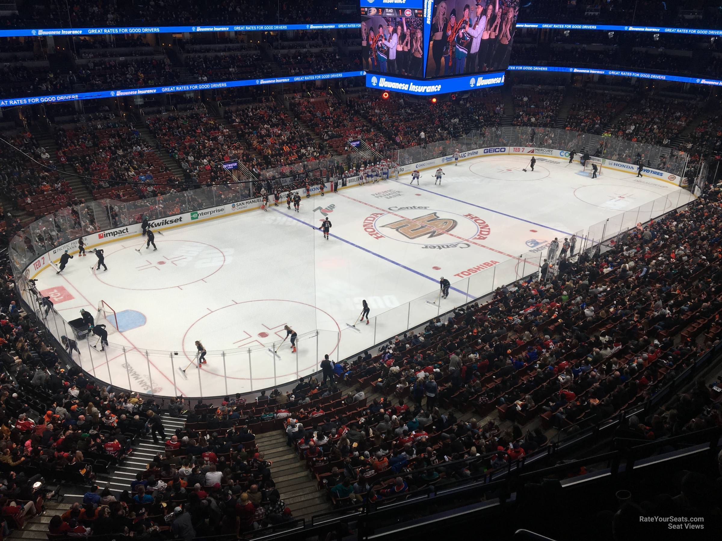 section 439, row d seat view  for hockey - honda center