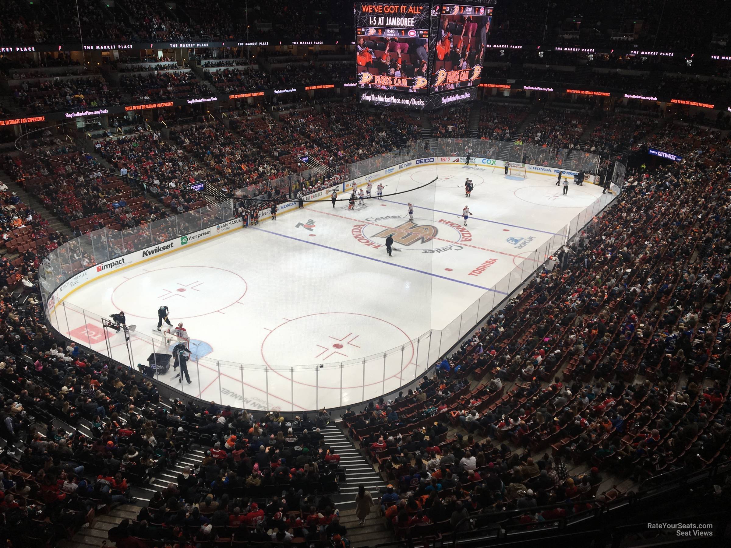 section 441, row d seat view  for hockey - honda center