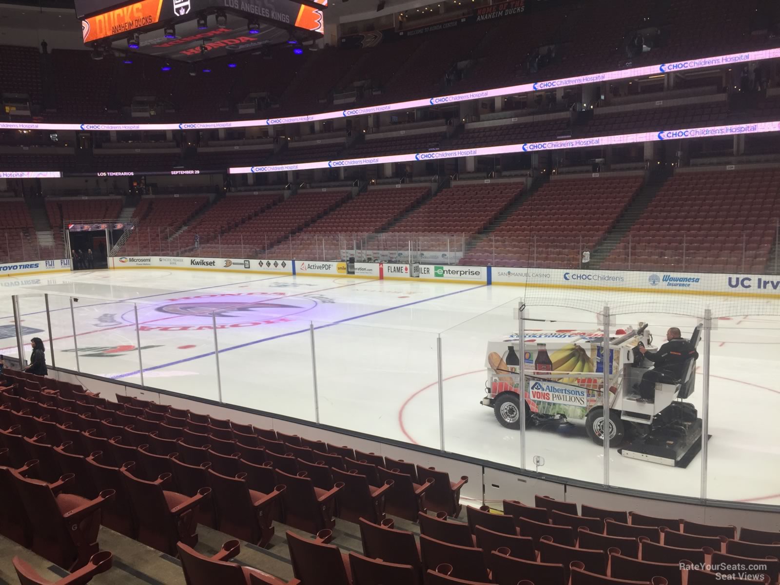 section 205, row l seat view  for hockey - honda center