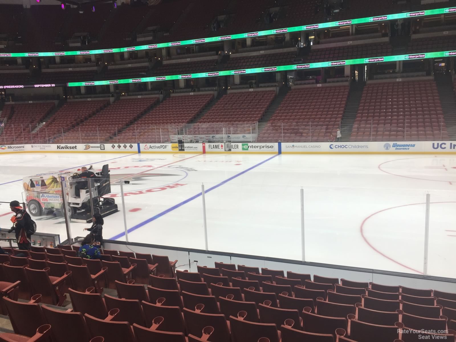 section 206, row l seat view  for hockey - honda center