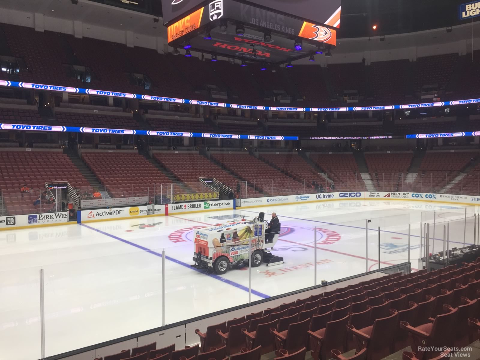 section 224, row l seat view for hockey - honda center