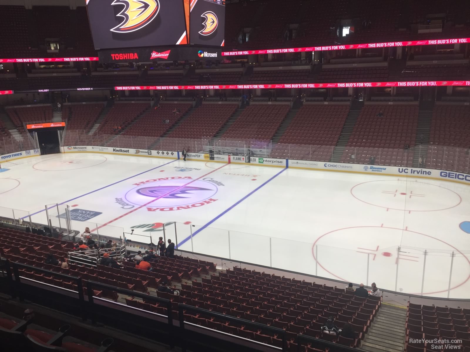 section 305, row c seat view  for hockey - honda center