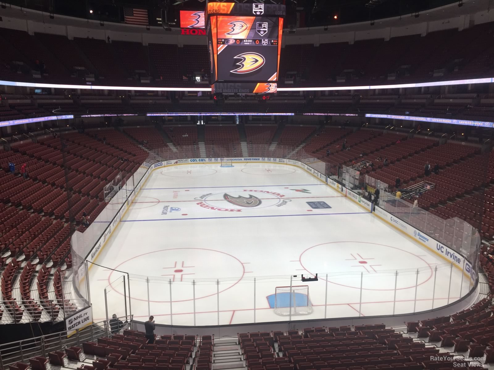 section 314, row c seat view  for hockey - honda center