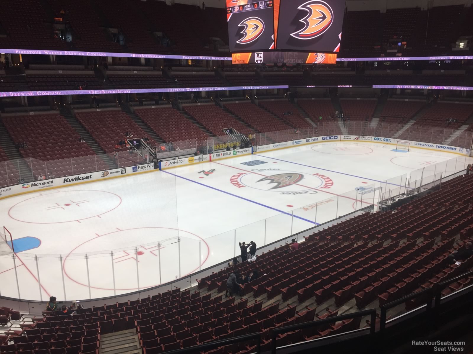 section 323, row c seat view  for hockey - honda center