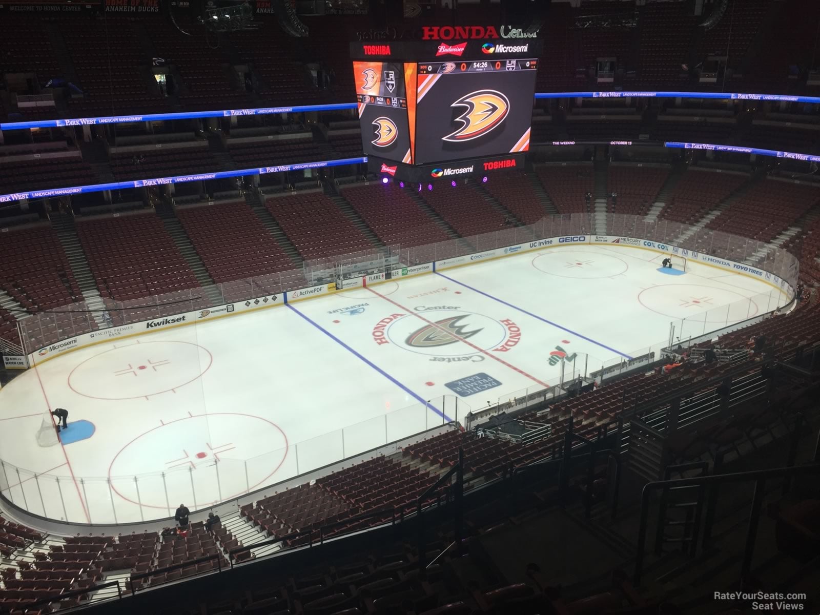 section 415, row k seat view  for hockey - honda center