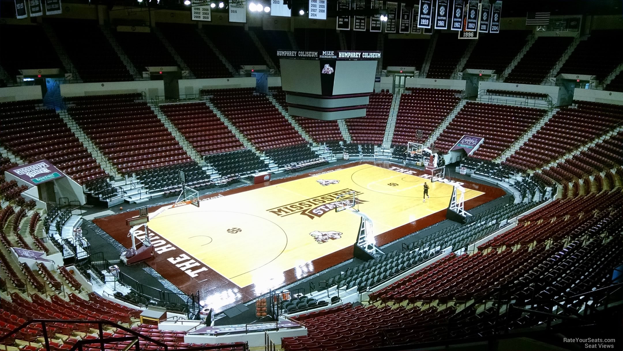 section 214, row 8 seat view  - humphrey coliseum